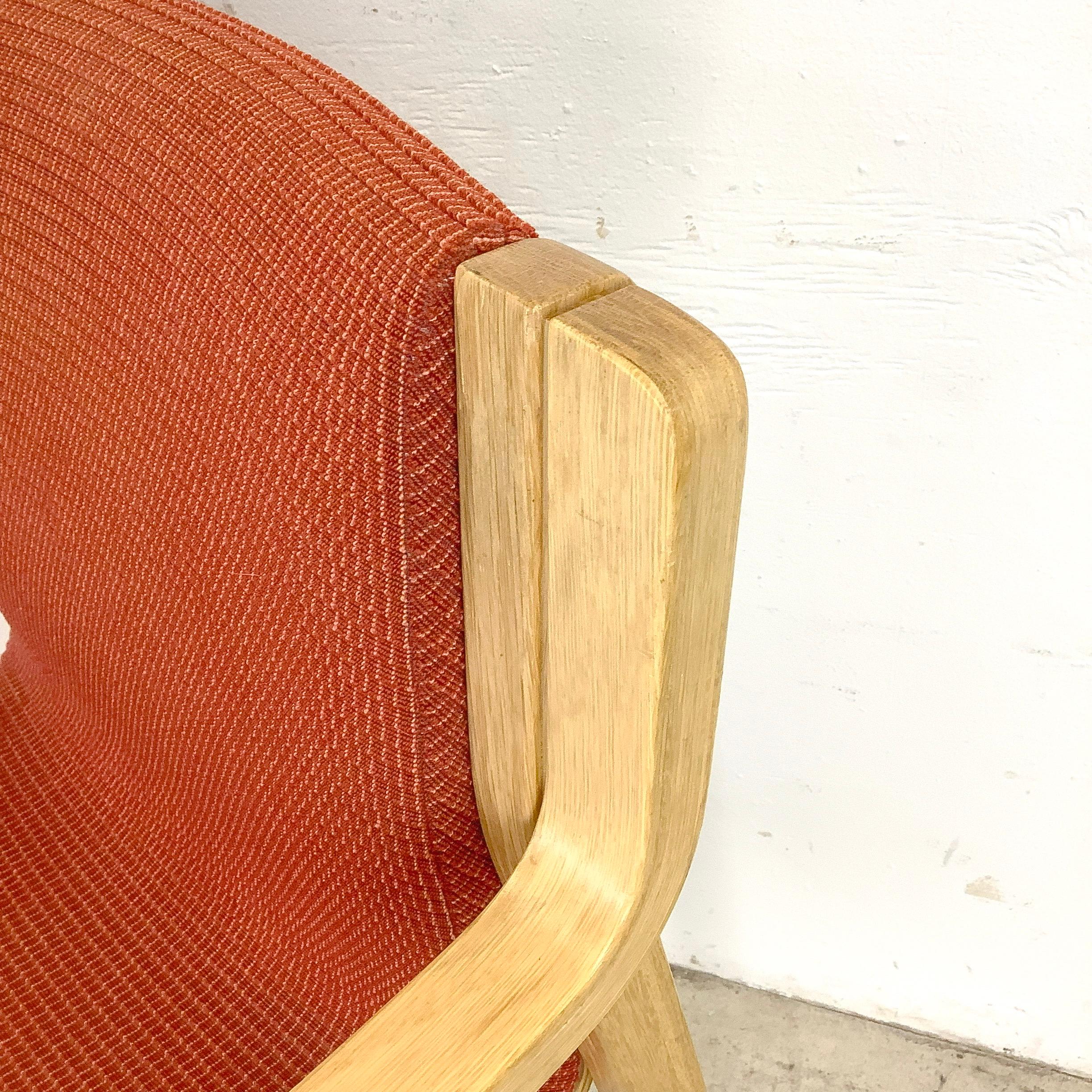 Poltrona in legno di bengala della metà del secolo scorso Attr. Alvar Aalto per Stendig in vendita 4