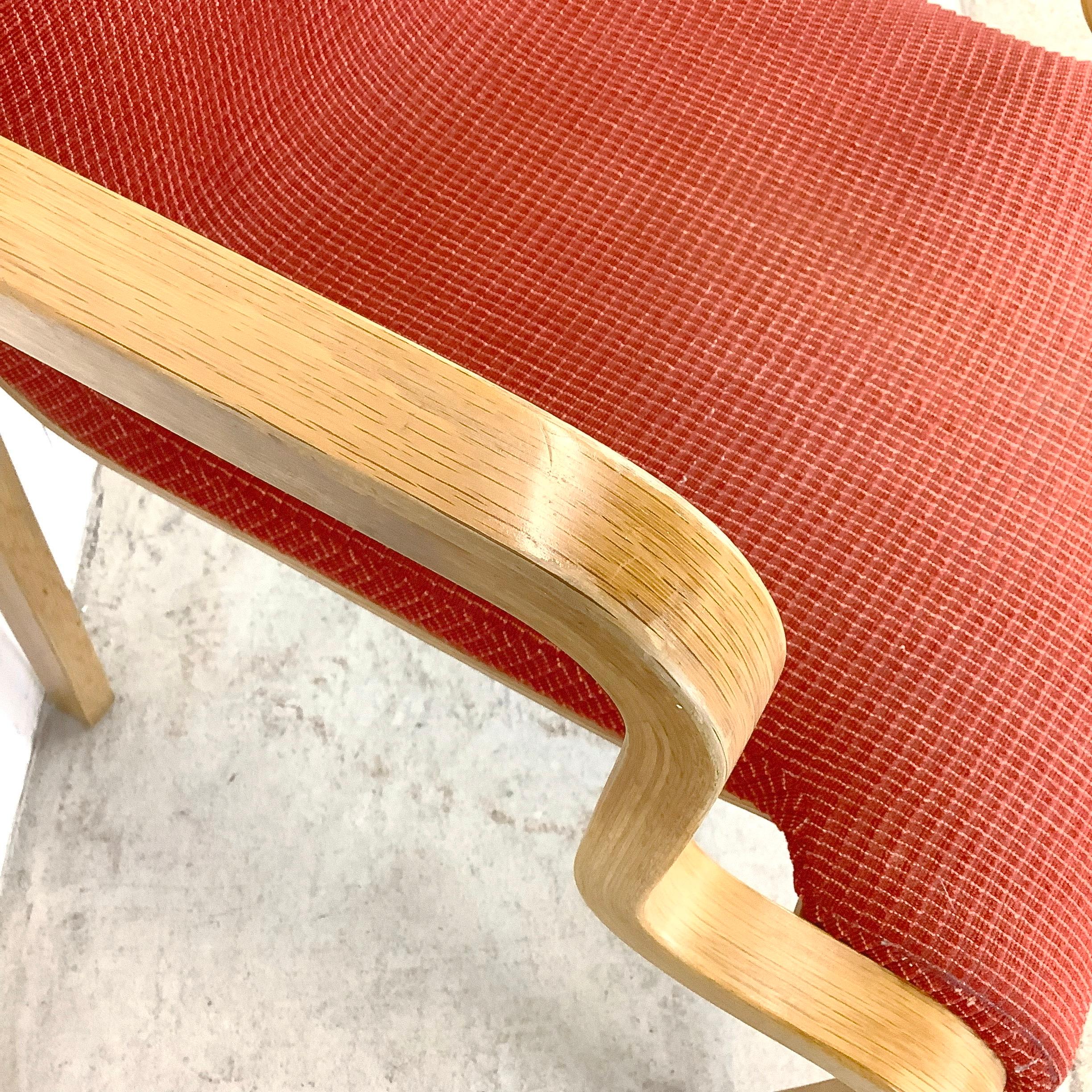 Poltrona in legno di bengala della metà del secolo scorso Attr. Alvar Aalto per Stendig in vendita 6