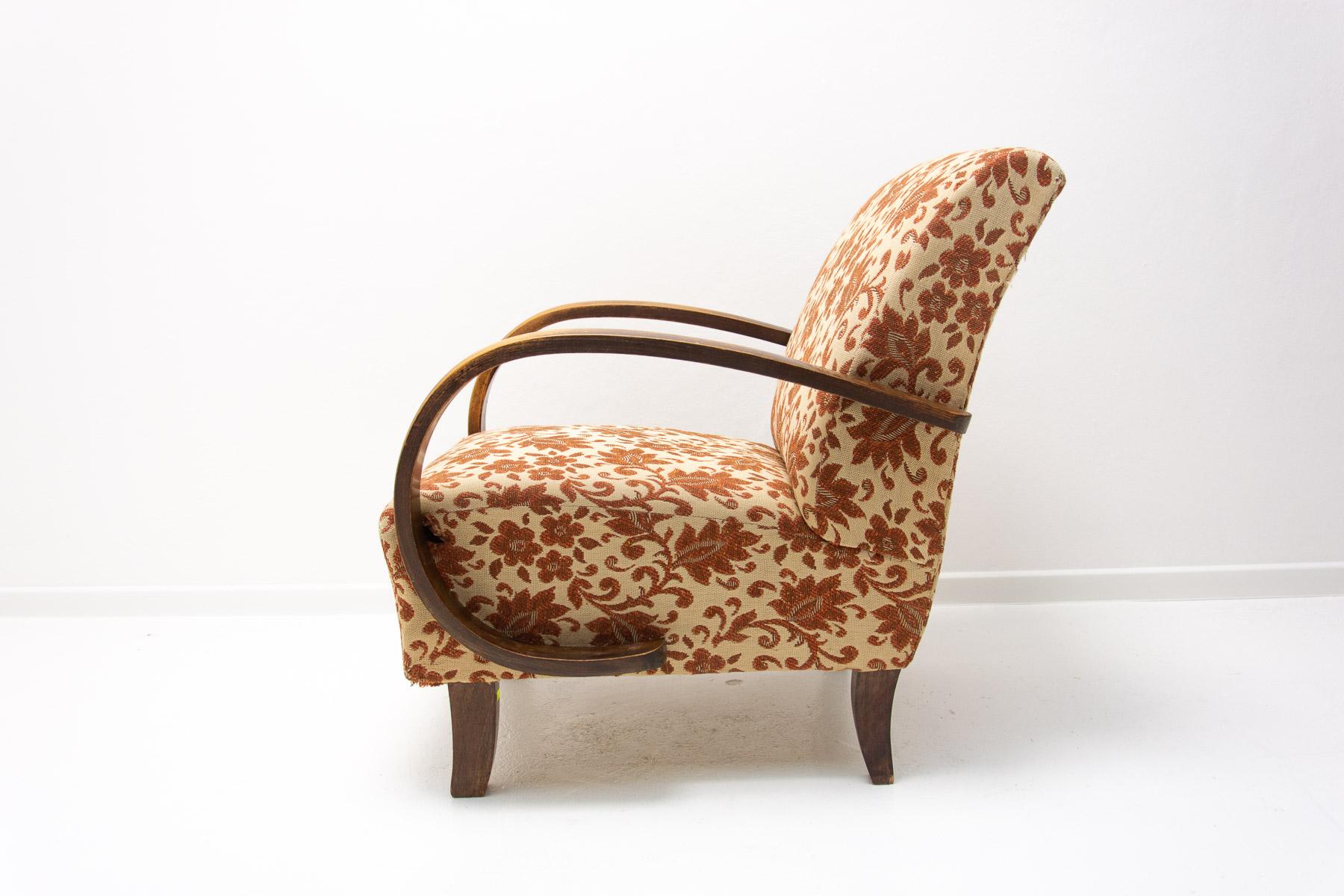 20th Century Mid century bentwood armchair by Jindřich Halabala for UP Závody, 1950´s
