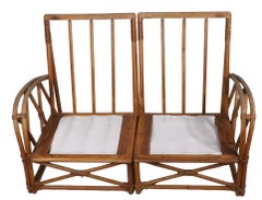 Bugholz-Bambus-Sofa im Stil der Jahrhundertmitte von Heywood Wakefield um 1950