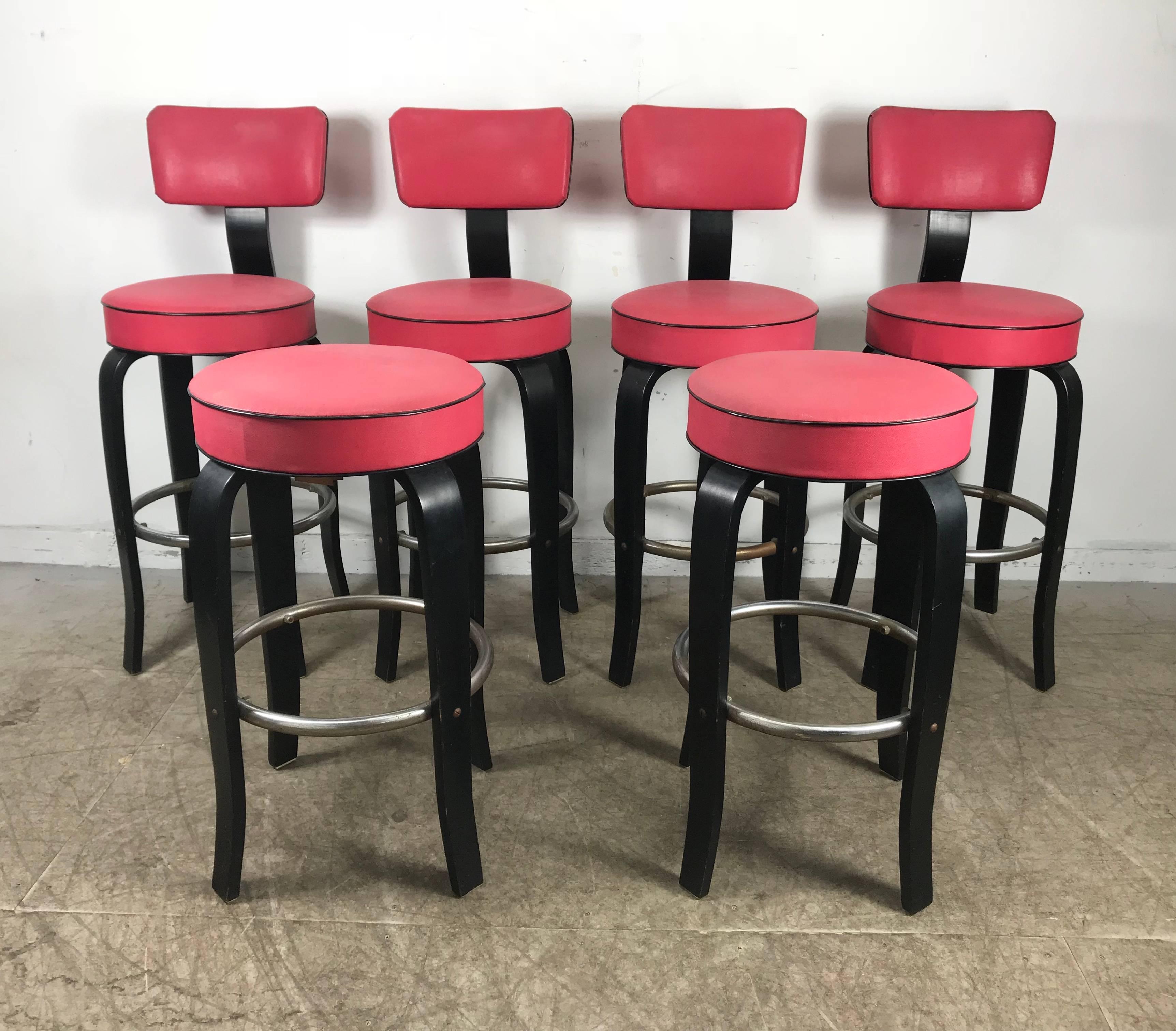 American Midcentury Bentwood Bar or Counter Stools by National Store Fixture Co.