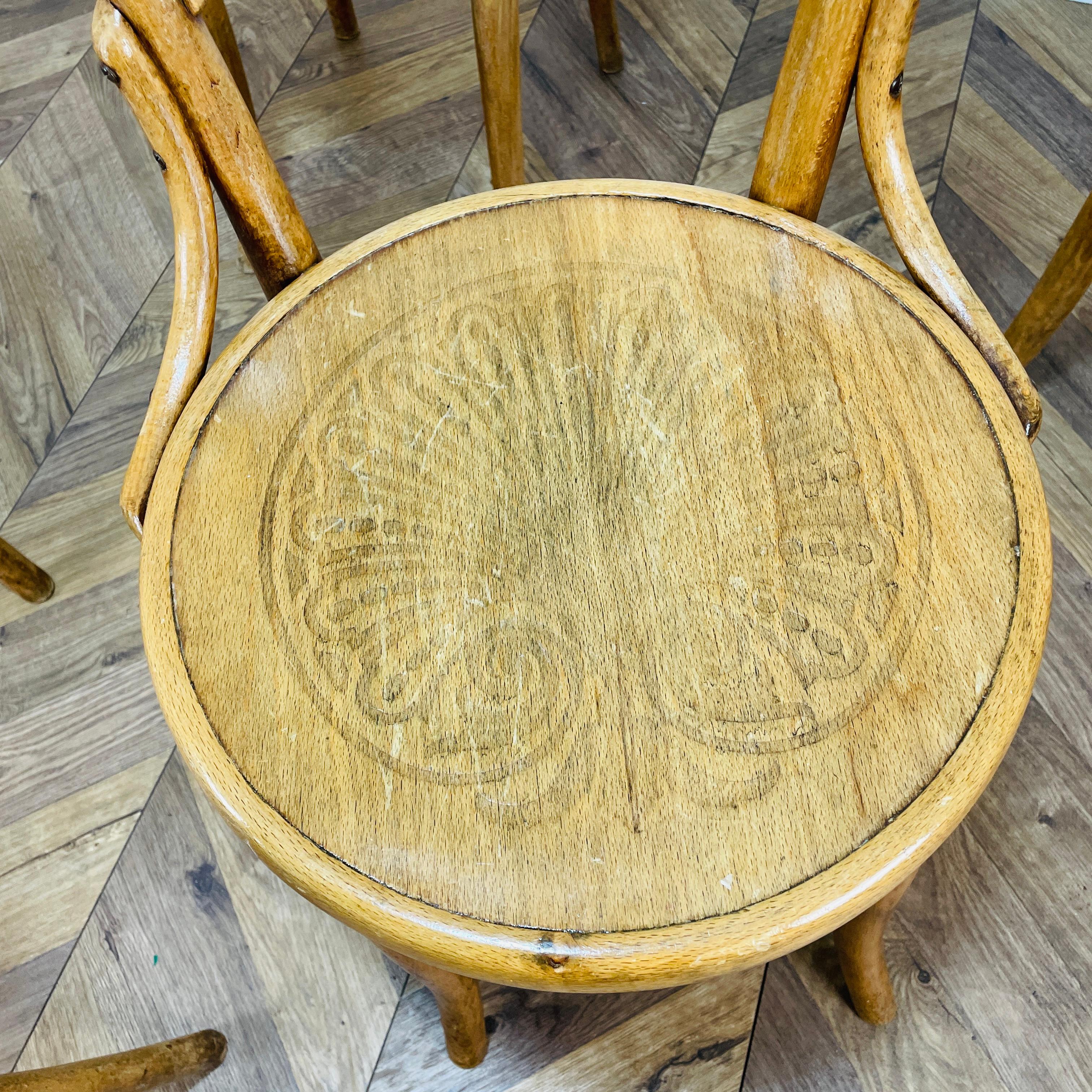 Midcentury Bentwood Cafe / Bistro Chairs, Set of 6, 1930s 6