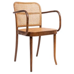 Midcentury Bentwood & Cane Cafe Chair by Joseph Hoffman for Stendig