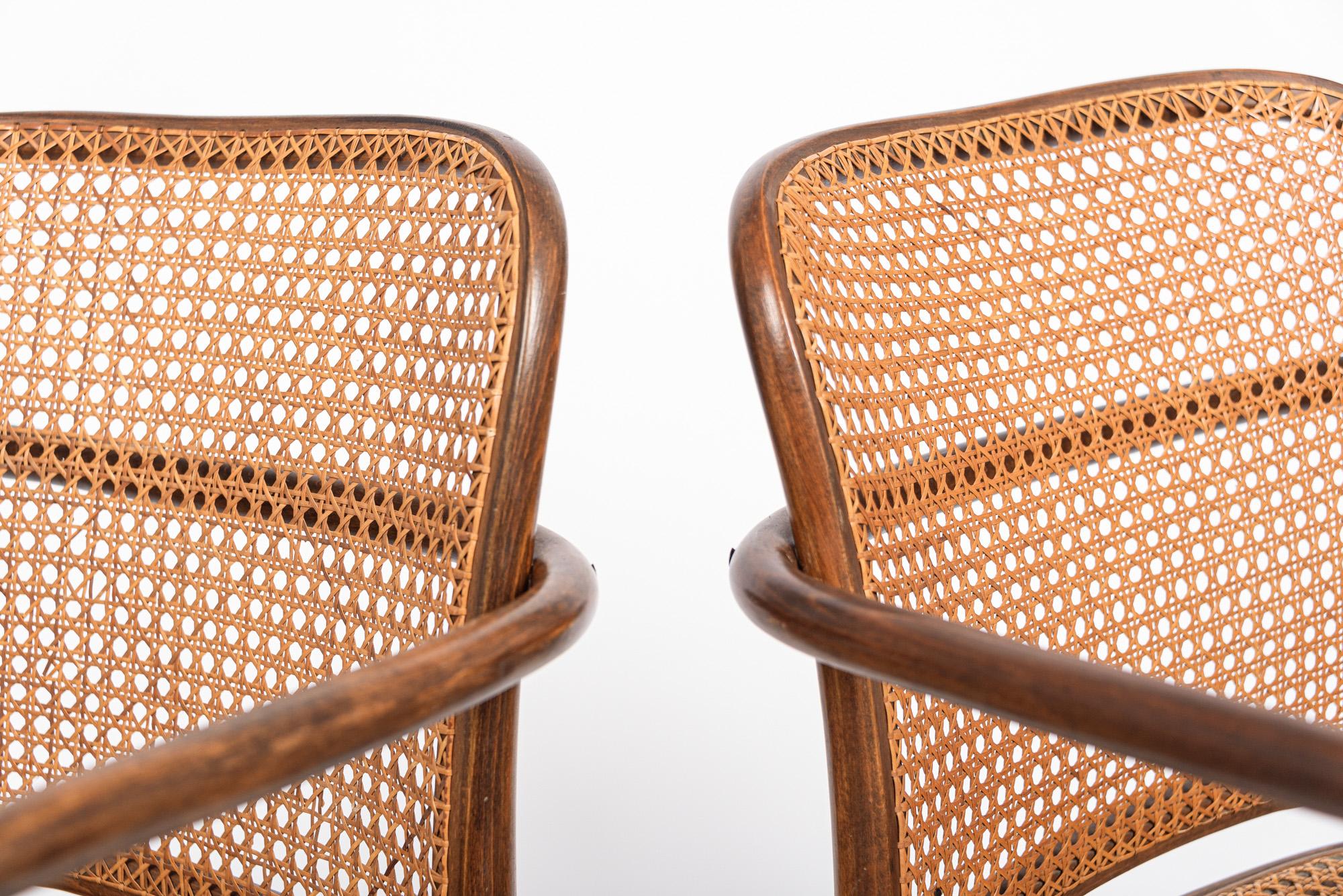 Mid Century Bentwood & Cane Cafe Chairs by Joseph Hoffman for Stendig 4
