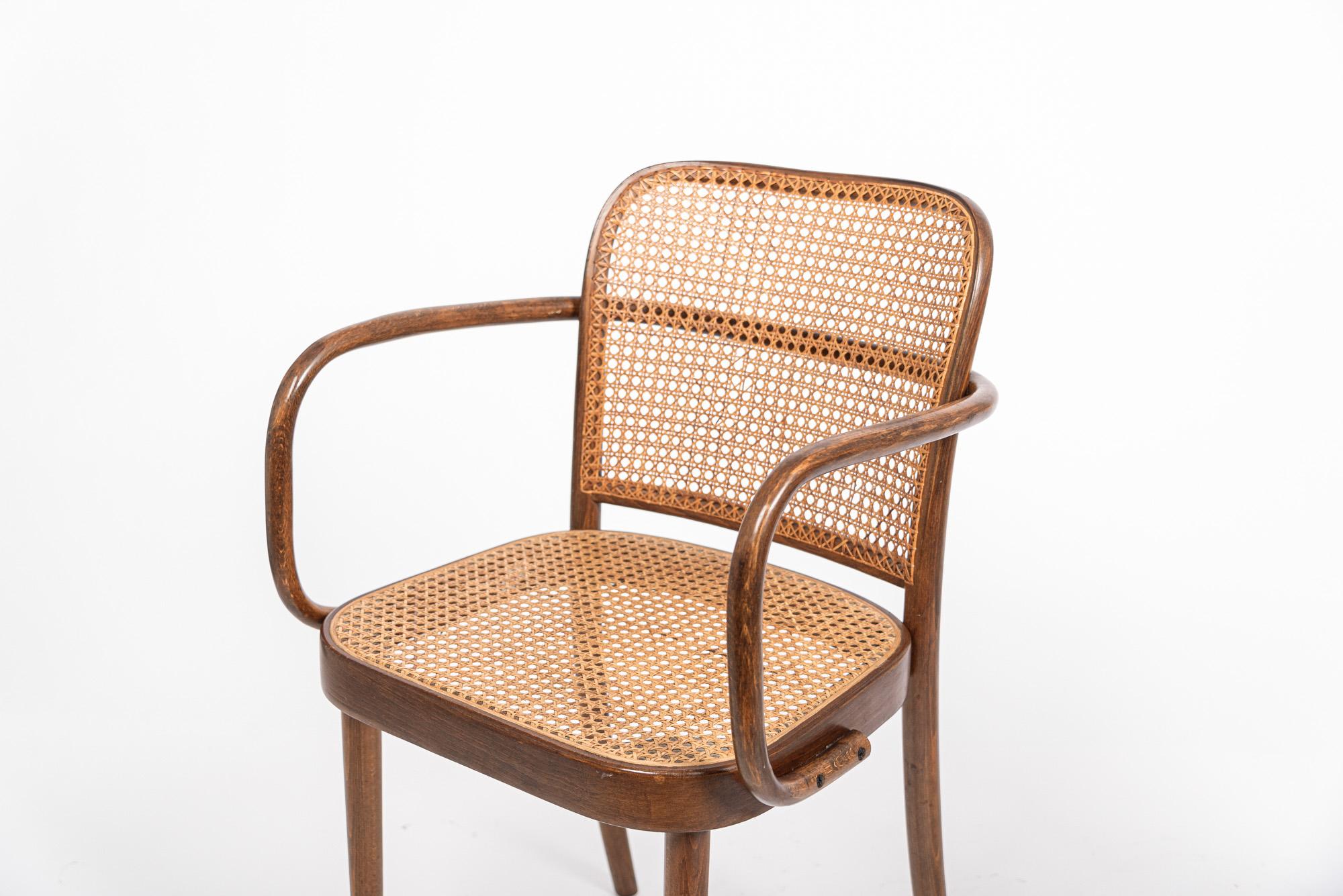 Mid Century Bentwood & Cane Cafe Chairs by Joseph Hoffman for Stendig 5