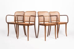 Mid Century Bentwood & Cane Cafe Chairs by Joseph Hoffman for Stendig