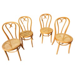 Mid Century Bentwood 
Caned Seats Dining Room Chairs by Thonet C1960