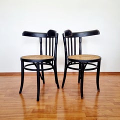 Mid Century Bentwood Chairs, Thonet Style, Italy 50s, Pair