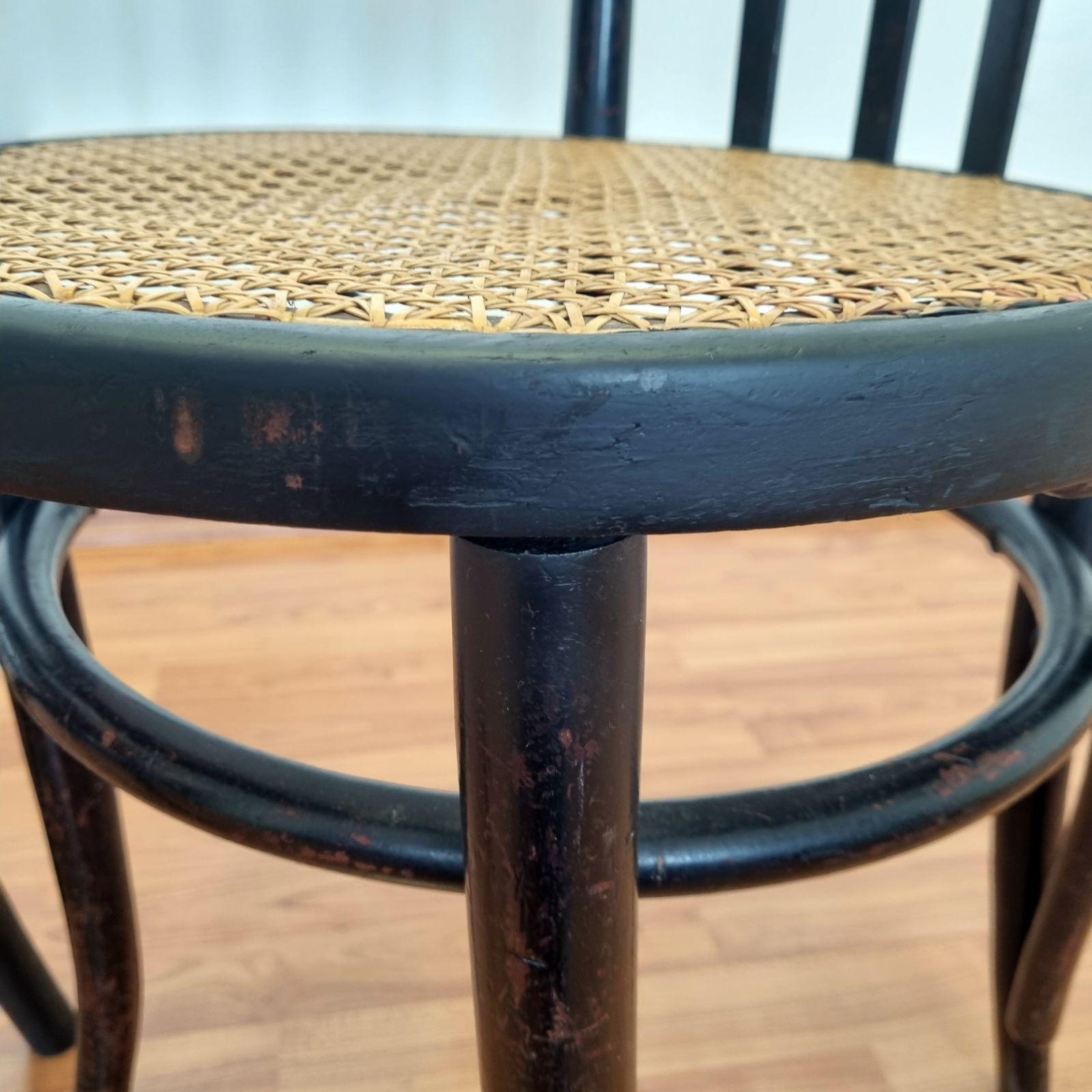 Mid Century Bentwood Chairs, Thonet Style, Italy 50s, Pair In Good Condition For Sale In Lucija, SI