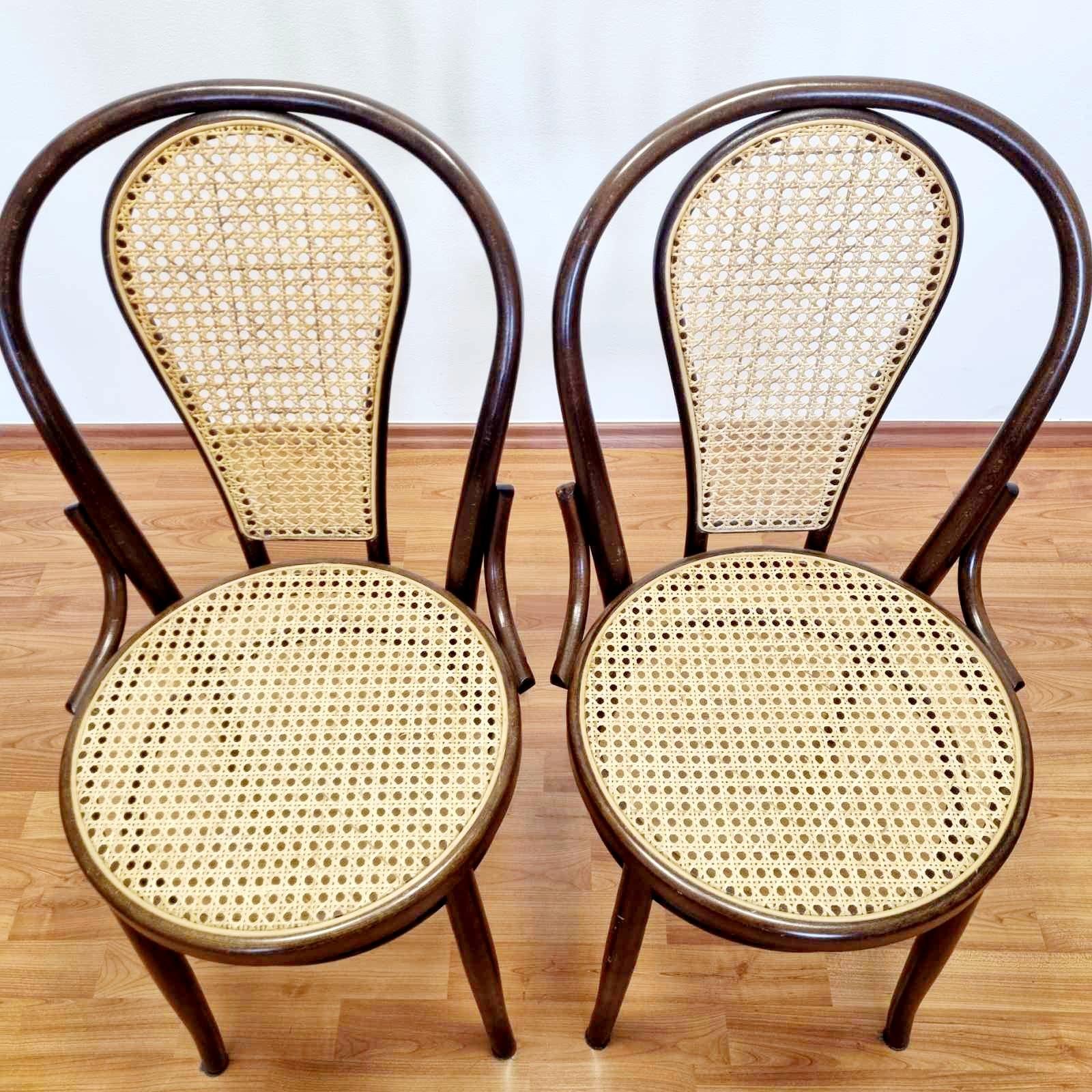 Mid Century Bentwood Dining or Bistro Chairs in Thonet Style, Italy 80s For Sale 1