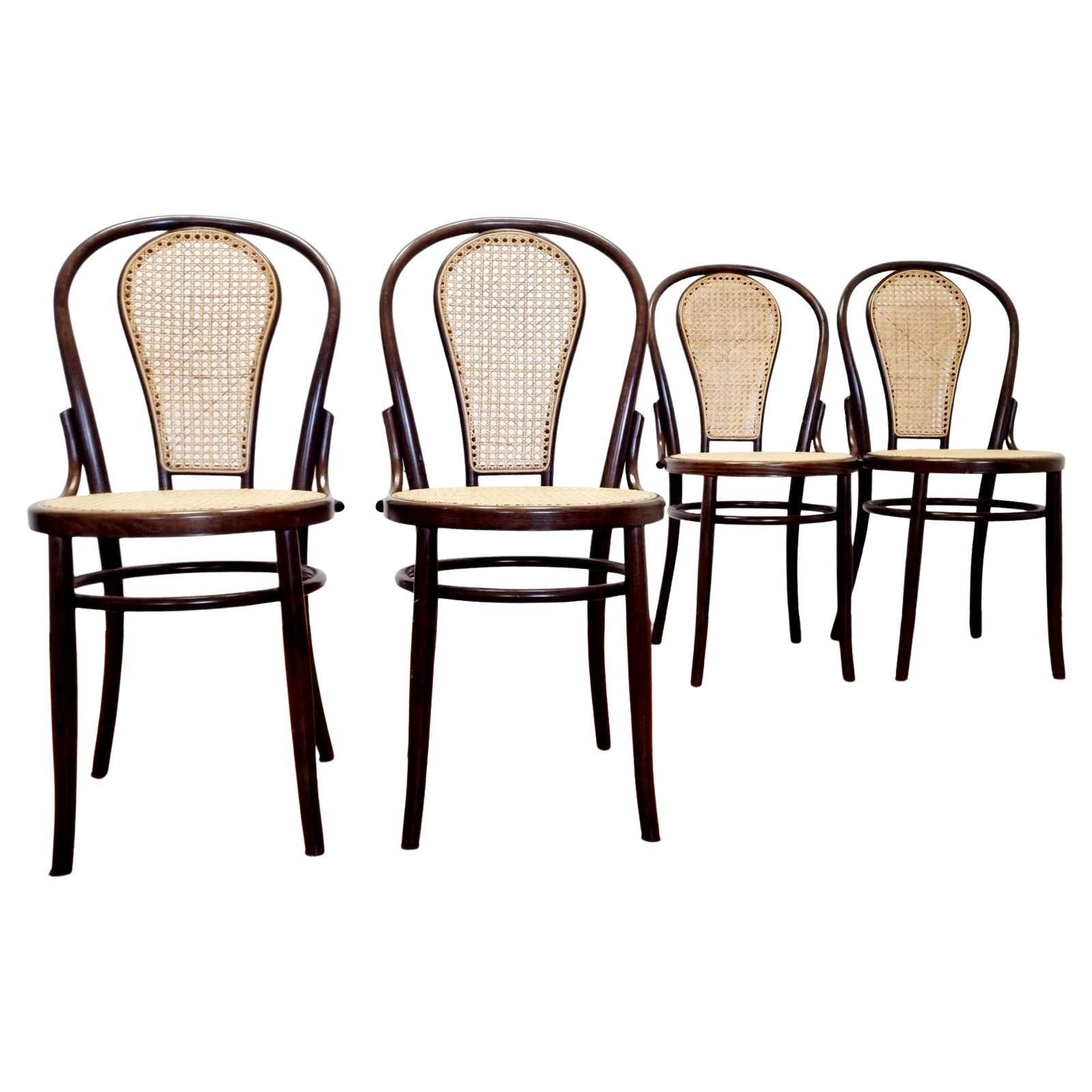Mid Century Bentwood Dining or Bistro Chairs in Thonet Style, Italy 80s