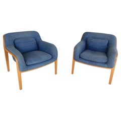 Midcentury Bentwood Lounge Chairs by Bill Stephens for Knoll, a Pair