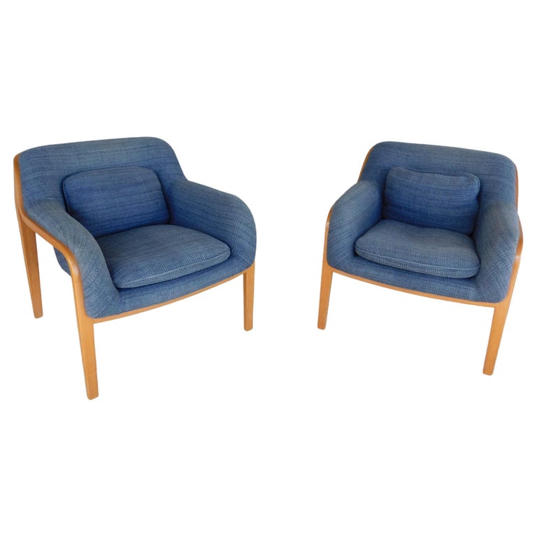 Midcentury Bentwood Lounge Chairs by Bill Stephens for Knoll, a Pair
