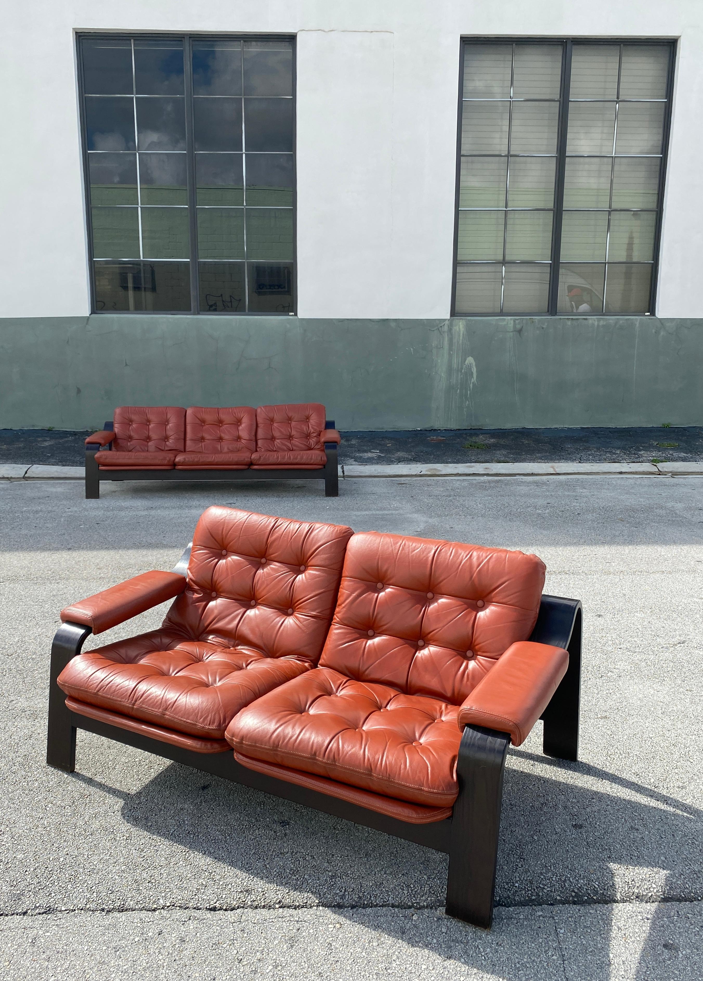 Mid-Century Bentwood Lounge Sofa in the Style of Gotte Mobler 4