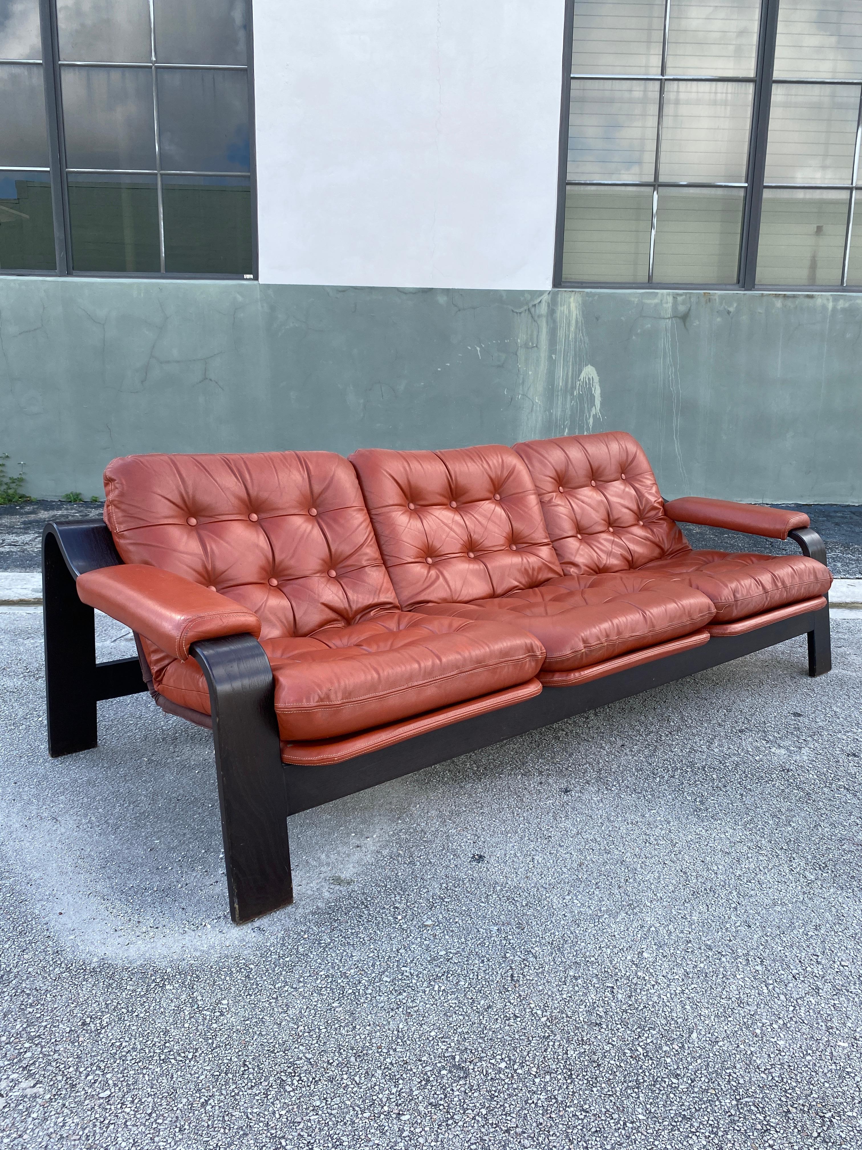 20th Century Mid-Century Bentwood Lounge Sofa in the Style of Gotte Mobler