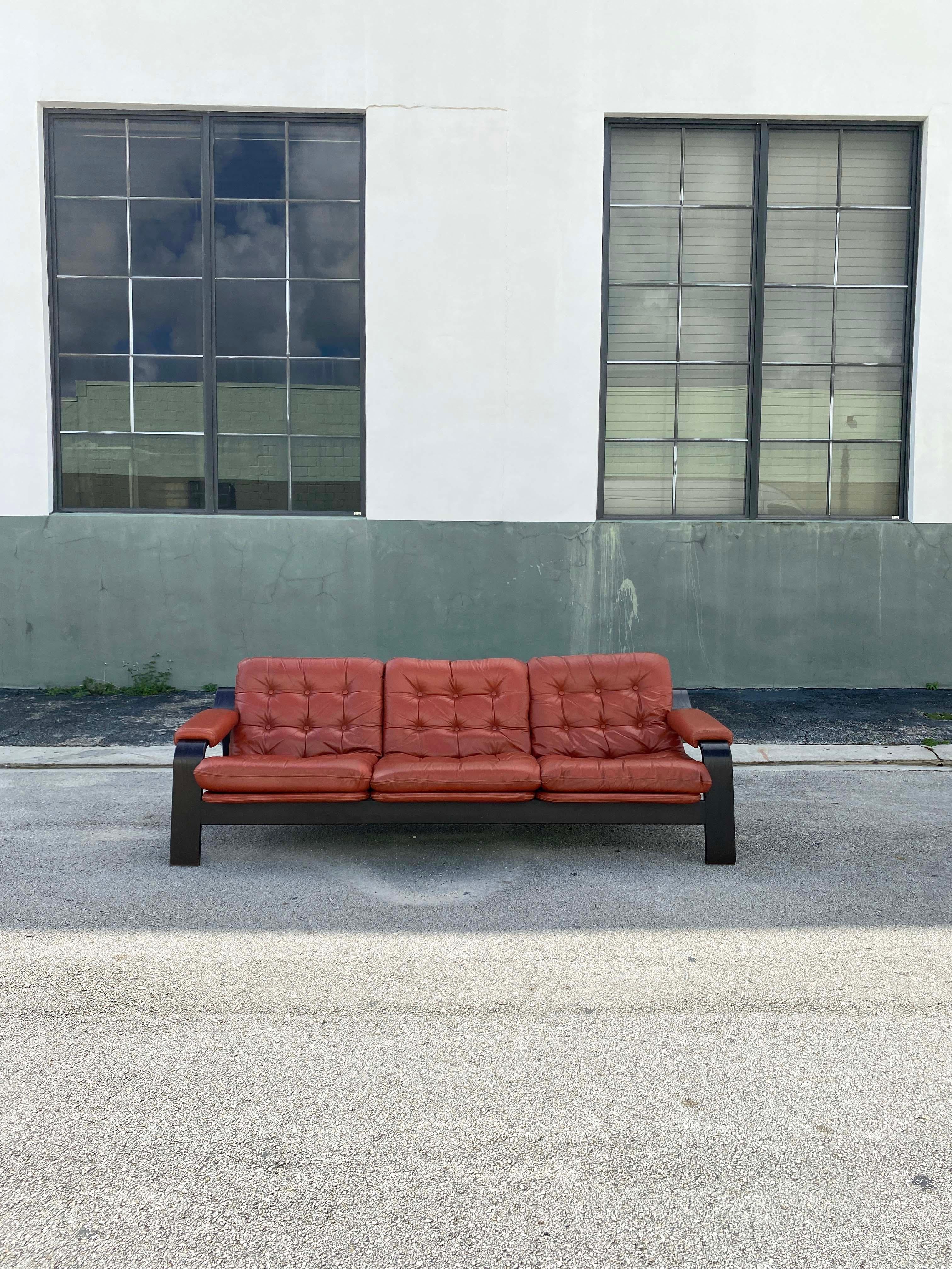 Mid-Century Bentwood Lounge Sofa in the Style of Gotte Mobler 3