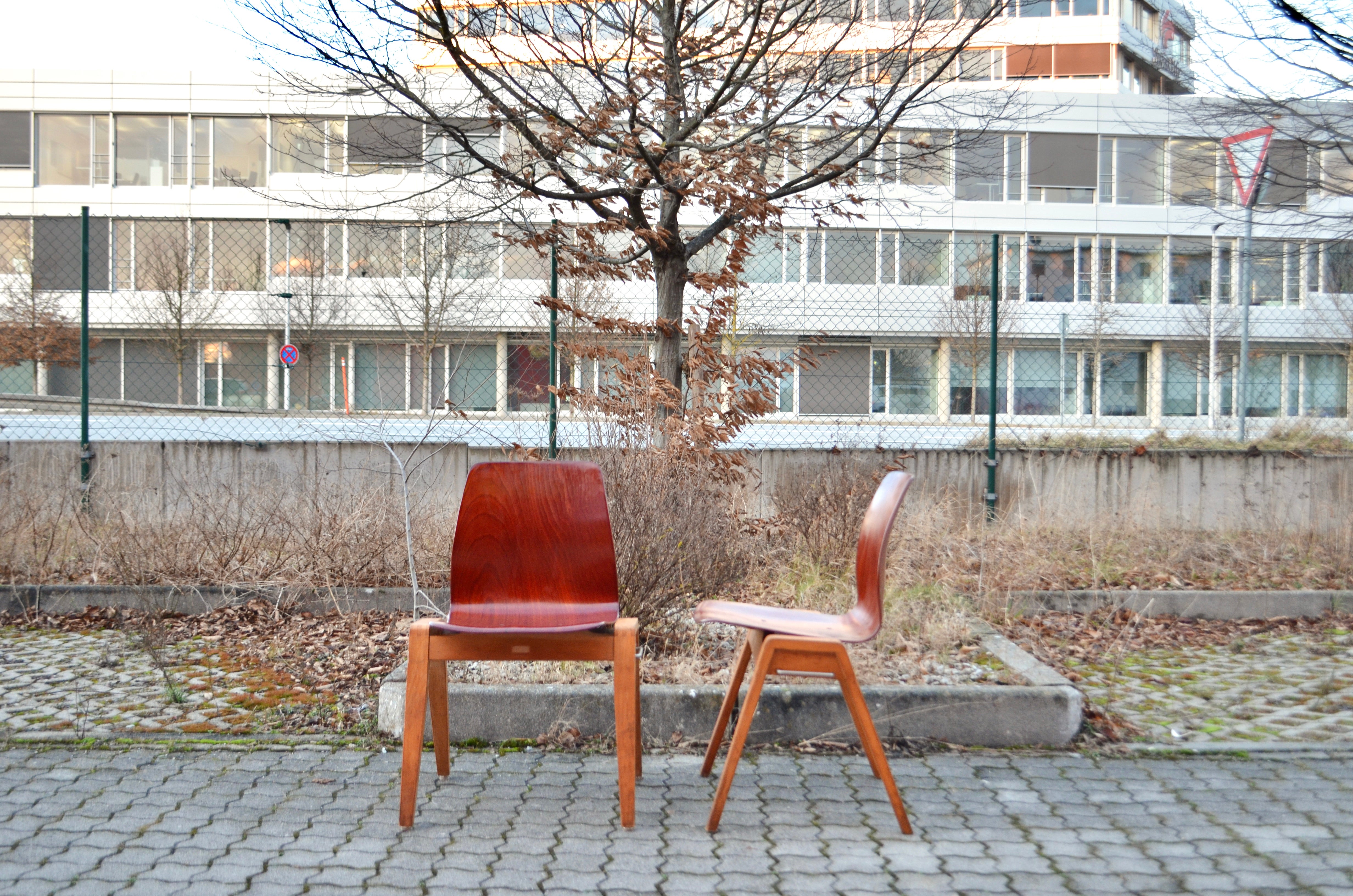 mid century stacking chairs