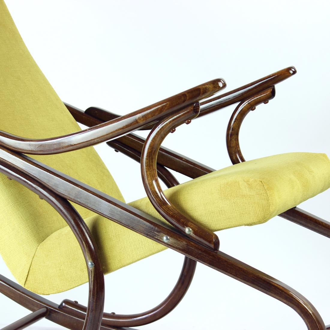 Mid-20th Century Mid Century Bentwood Rocking Armchair By Ton, Czechoslovakia 1960s For Sale
