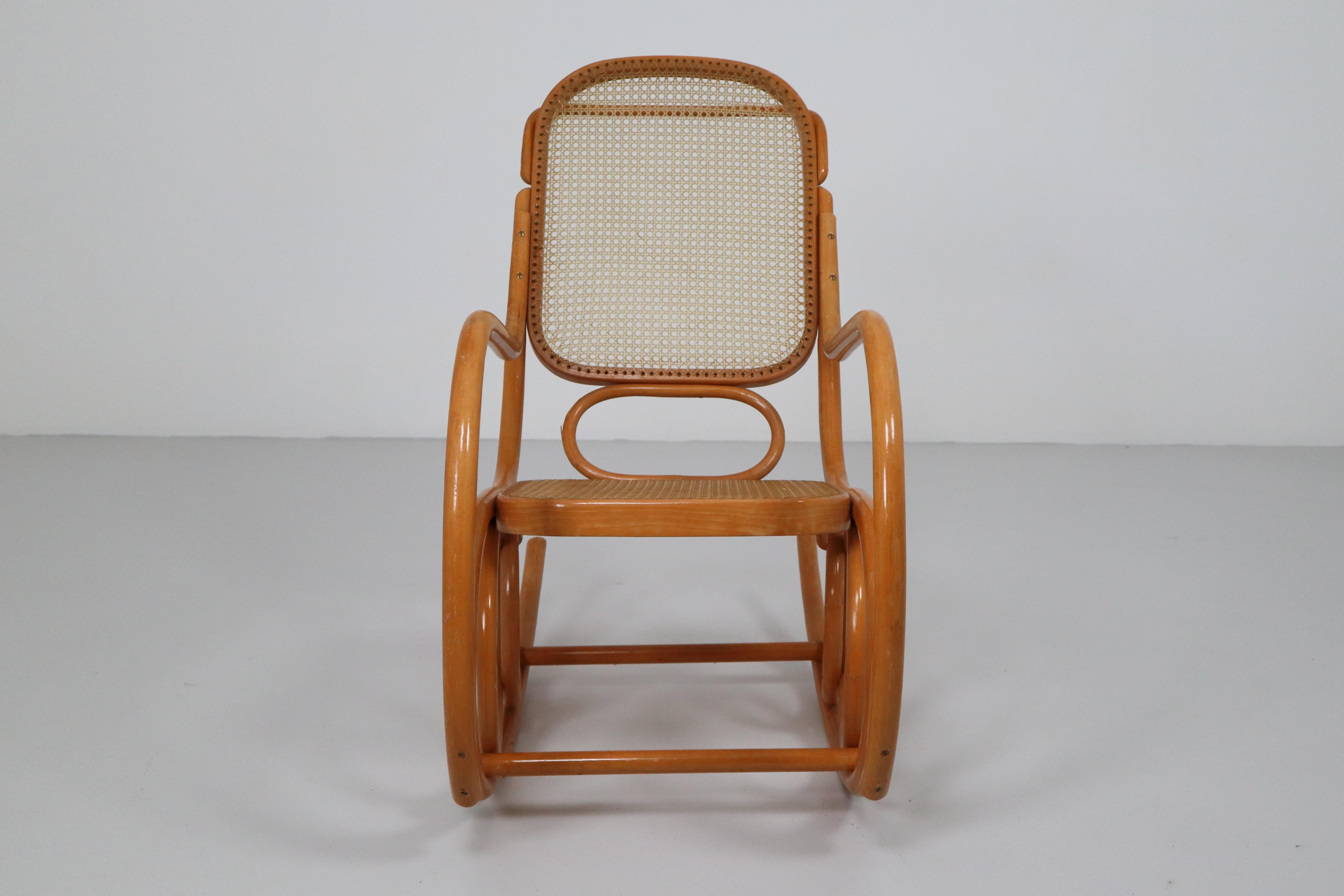 Mid-Century Modern Midcentury Bentwood Rocking Chair, Austria, 1950s