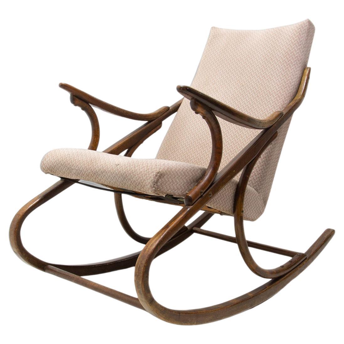 Mid Century Bentwood Rocking Chair by Ton, Czechoslovakia, 1960's For Sale