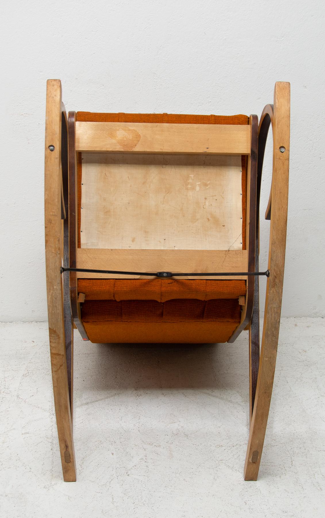 Midcentury Bentwood Rocking Chair, Czechoslovakia, 1960s 7