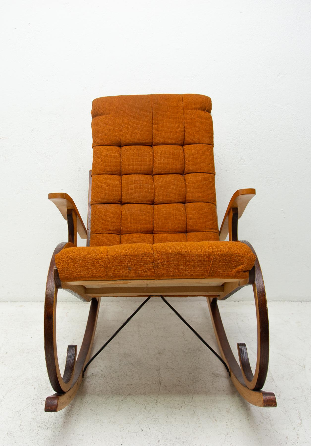 Mid-Century Modern Midcentury Bentwood Rocking Chair, Czechoslovakia, 1960s