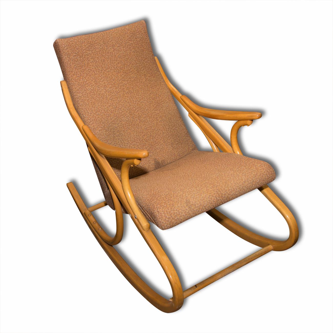 Mid Century Bentwood Rocking Chair, Czechoslovakia, 1960's For Sale 2