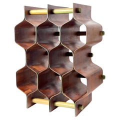 Mid Century Bentwood Sculptural Wine Rack by Torsten Johansson, 1960's