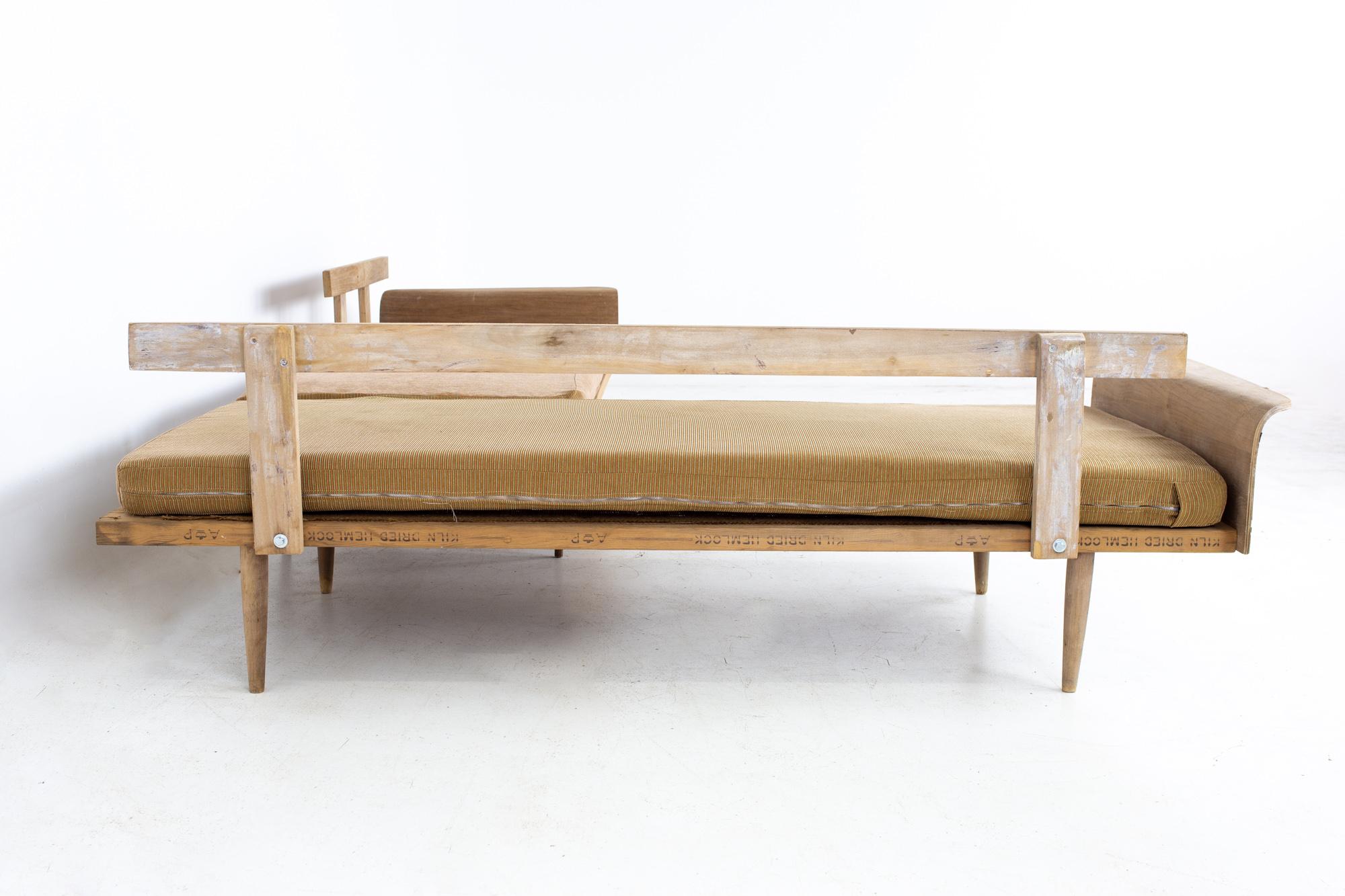 Late 20th Century Mid Century Bentwood Sectional Daybed Sofa