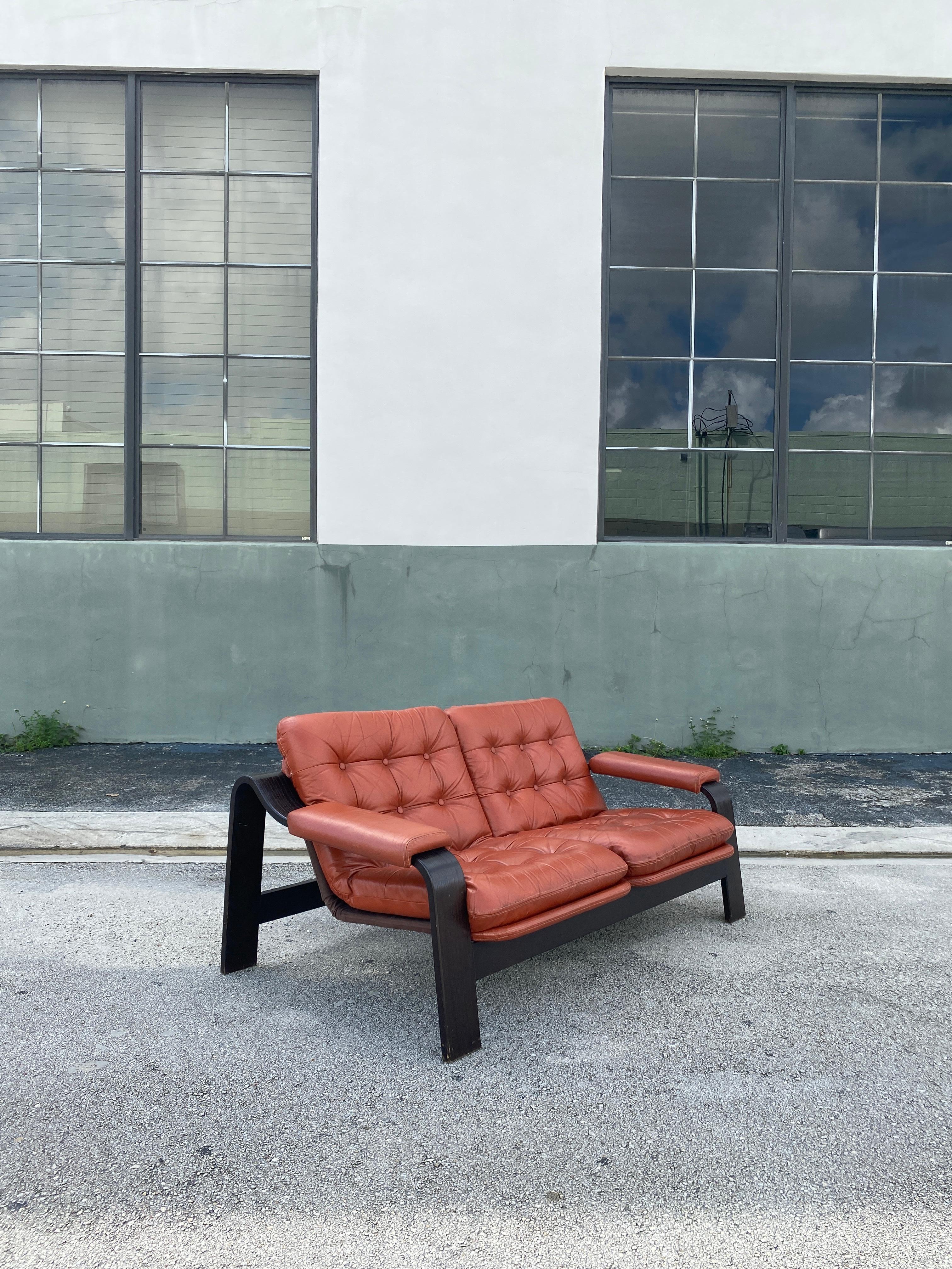 20th Century Mid-Century Bentwood Settee in the Style of Gotte Mobler