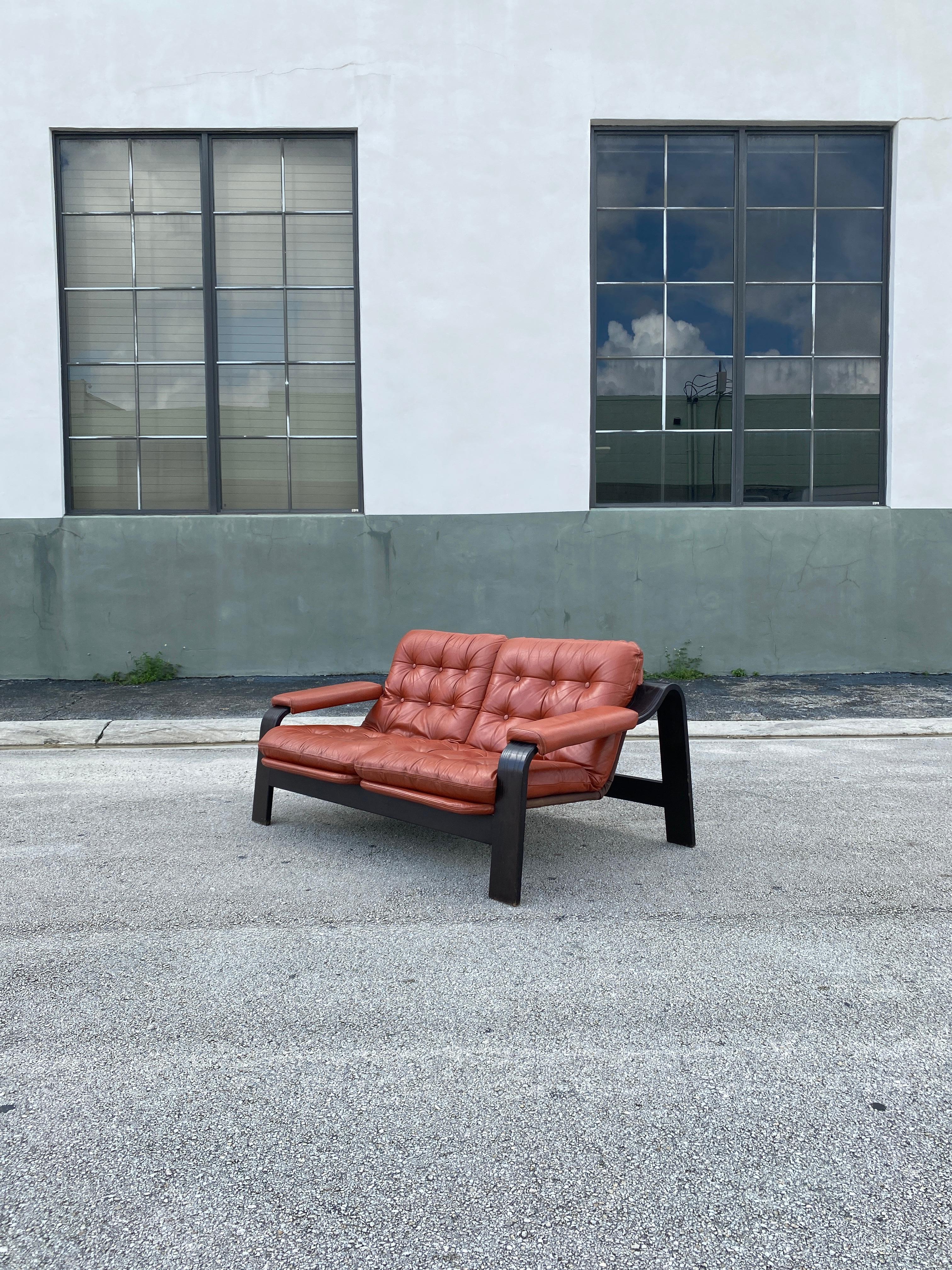 Mid-Century Bentwood Settee in the Style of Gotte Mobler 2