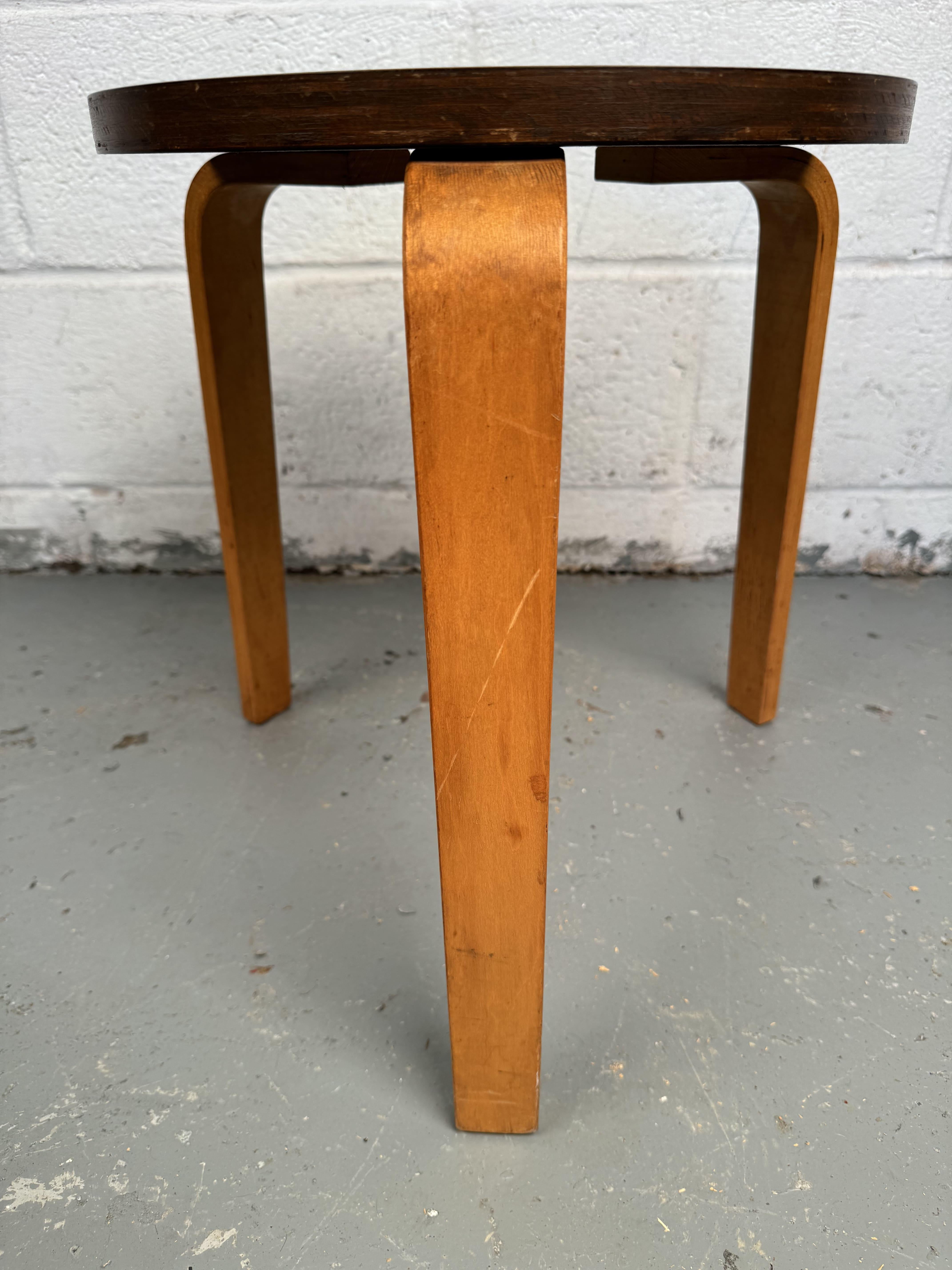 Mid-Century Bentwood Stacking Tables By Alvar Aalto For Sale 5