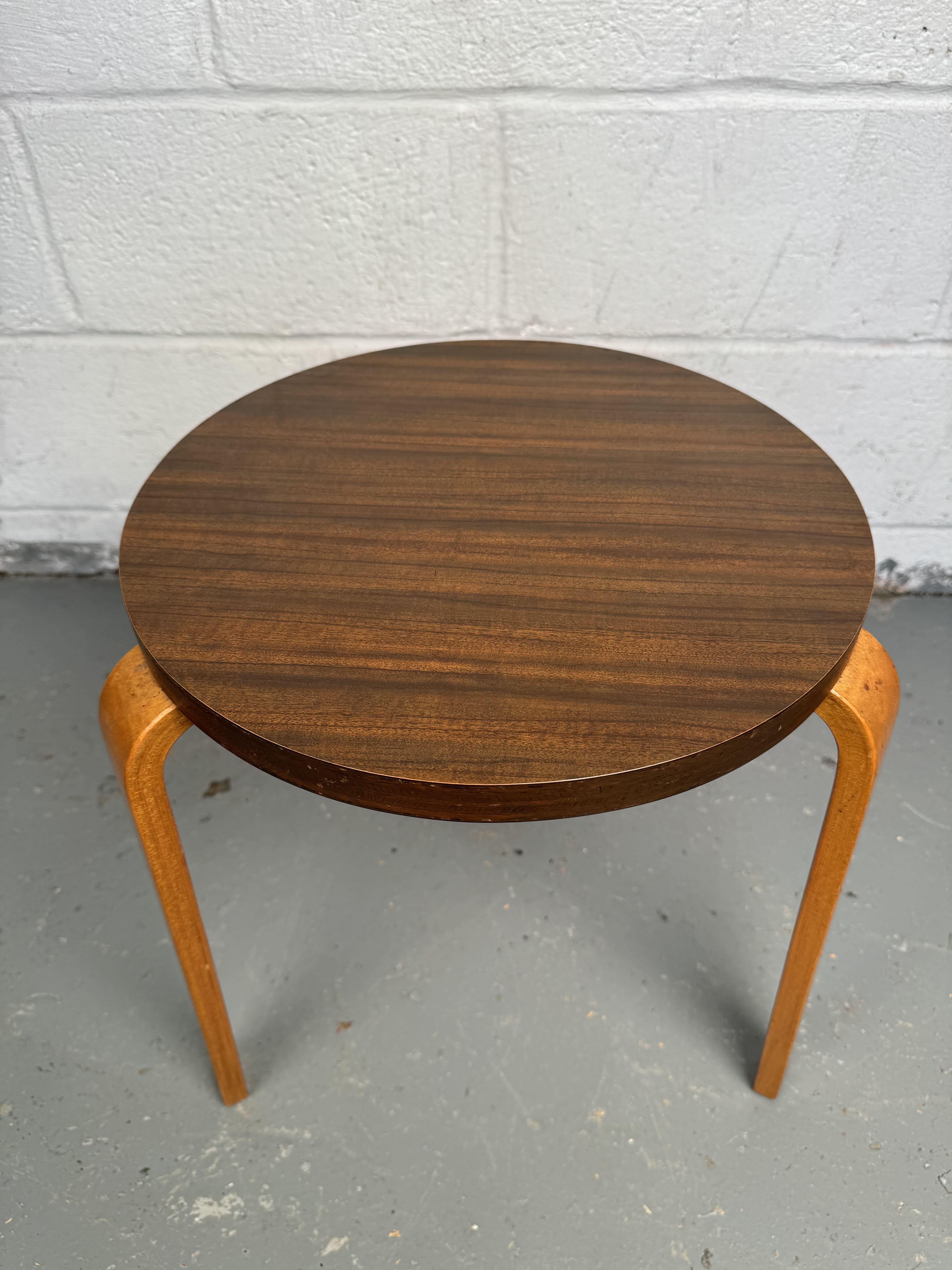 Wood Mid-Century Bentwood Stacking Tables By Alvar Aalto For Sale