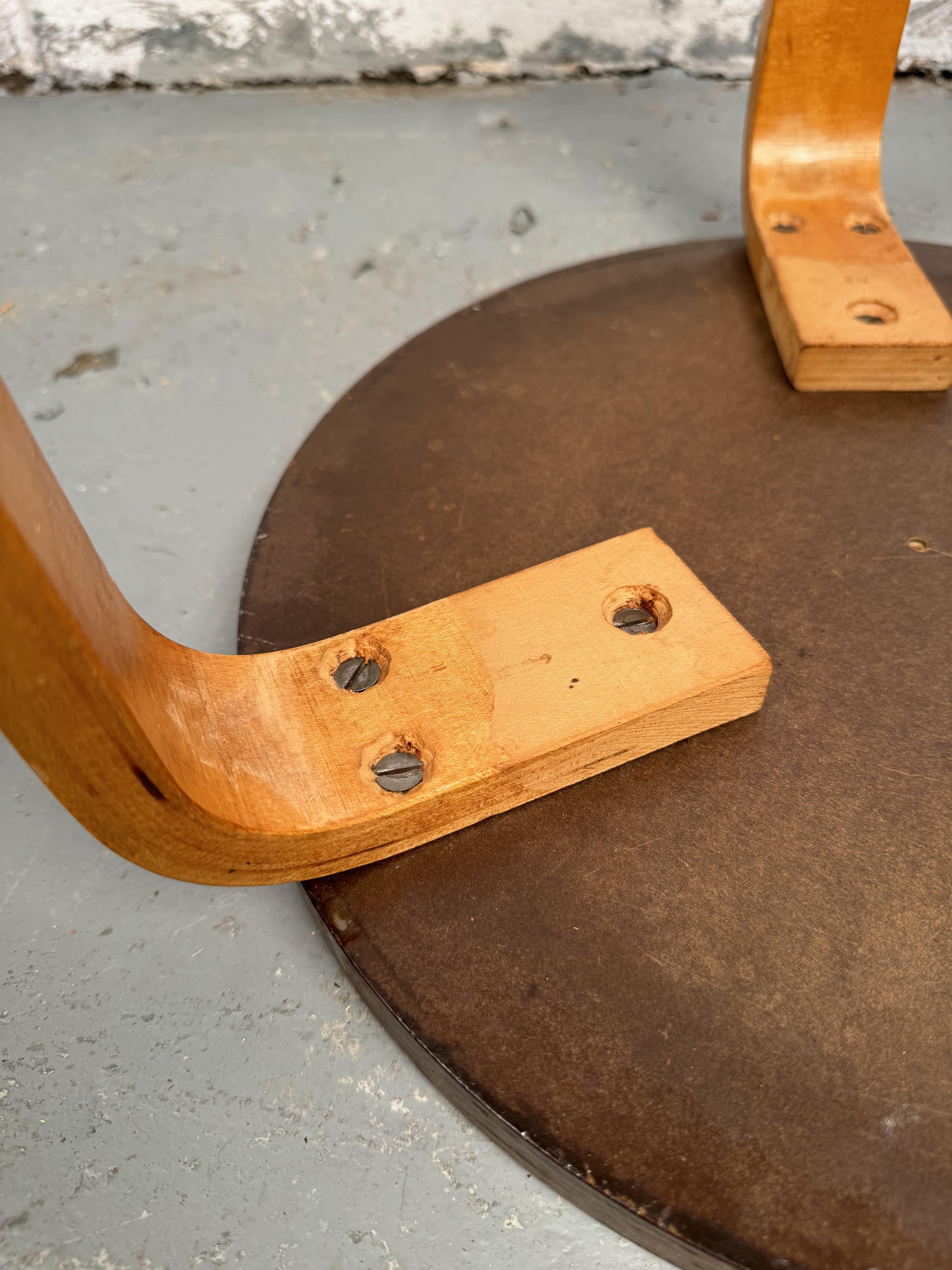 Mid-Century Bentwood Stacking Tables By Alvar Aalto For Sale 3