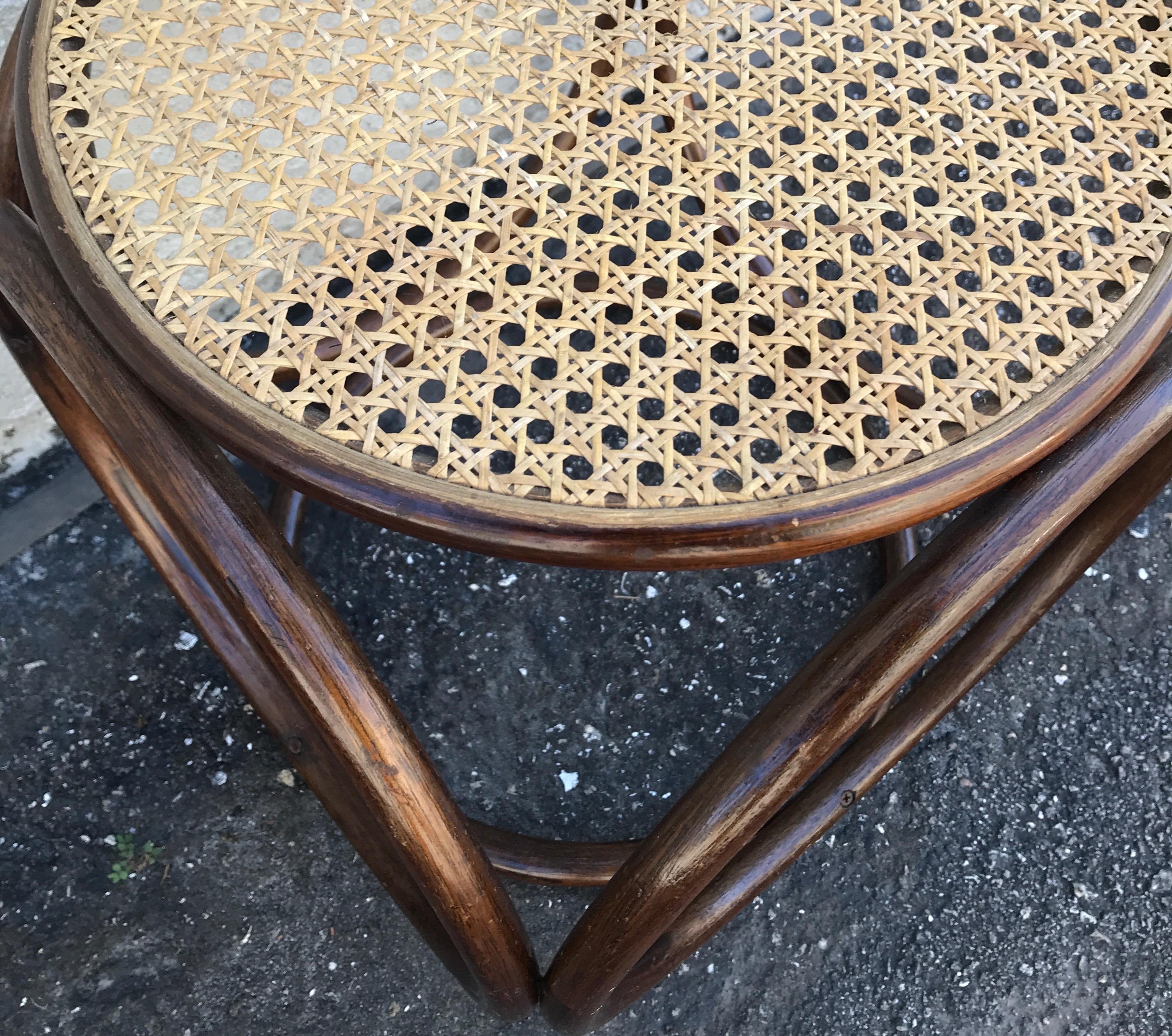 Mid Century Bentwood Stool Attributed to Michael Thonet 5