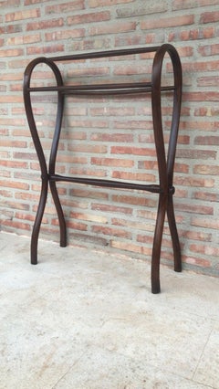 Midcentury Bentwood Valet in the Thonet Style or Clothes Rail / Towel Rail