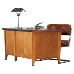 Mid Century Beresford & Hicks Schreibtisch mit Lederplatte