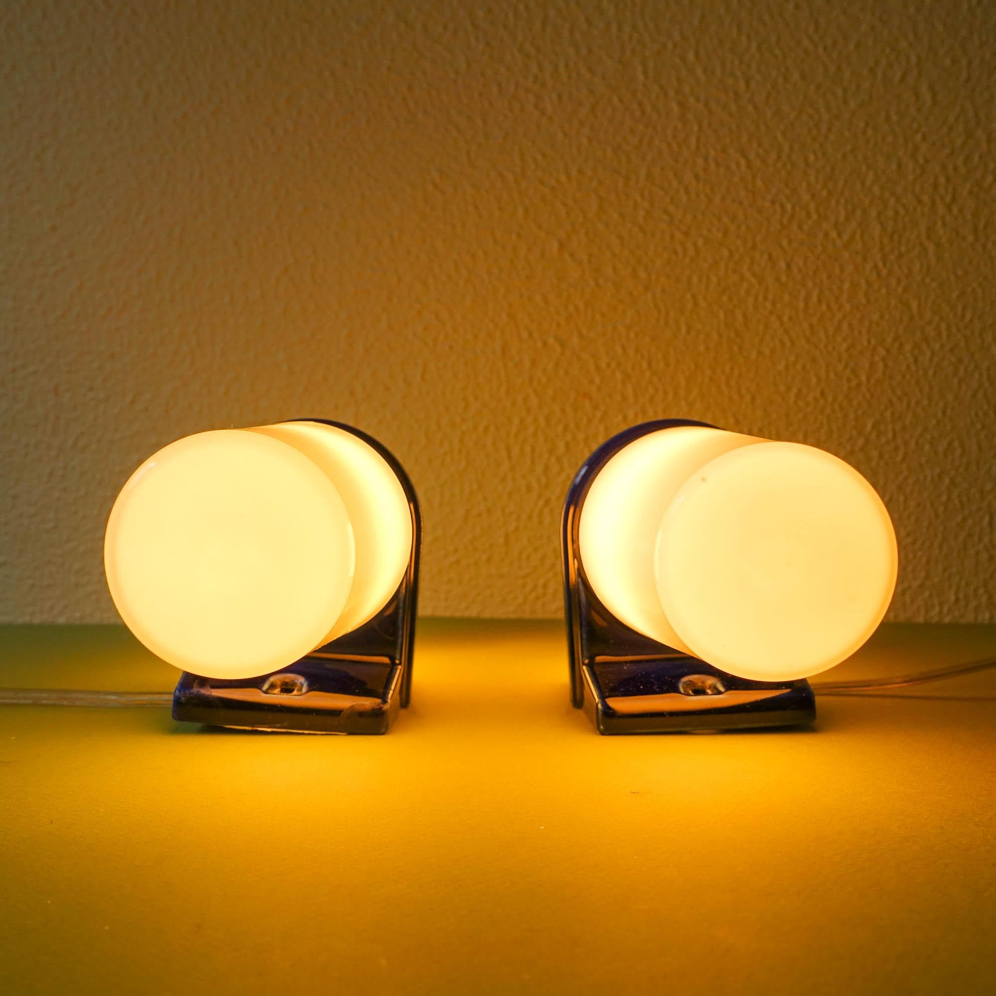 Swedish Mid-Century Bernadotte '6060' Pair of Sconces by Sigvard Bernadotte for IFÖ