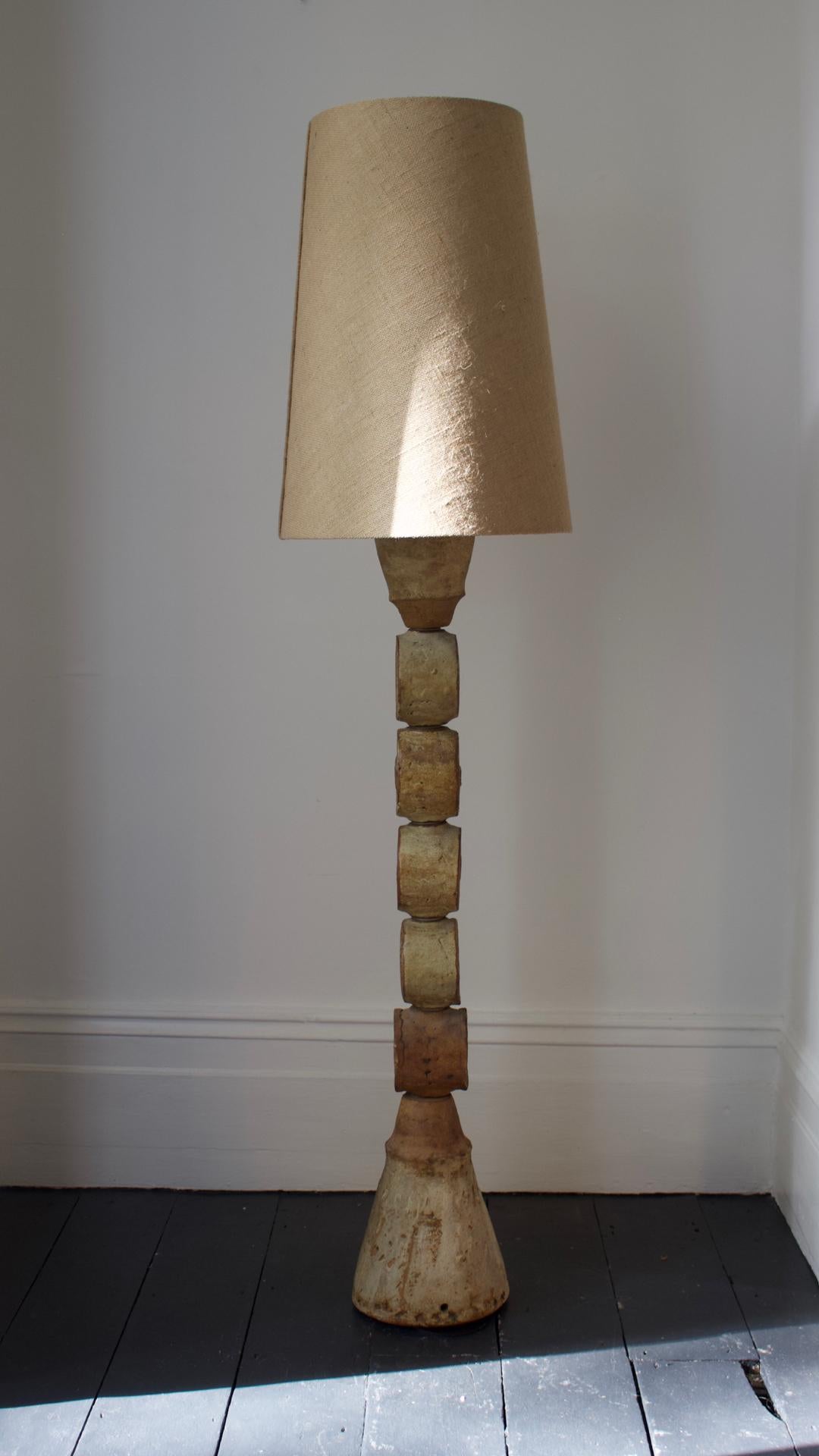Mid-Century Bernard Rooke Studio Ceramic TOTEM Floor Lamp, England 4