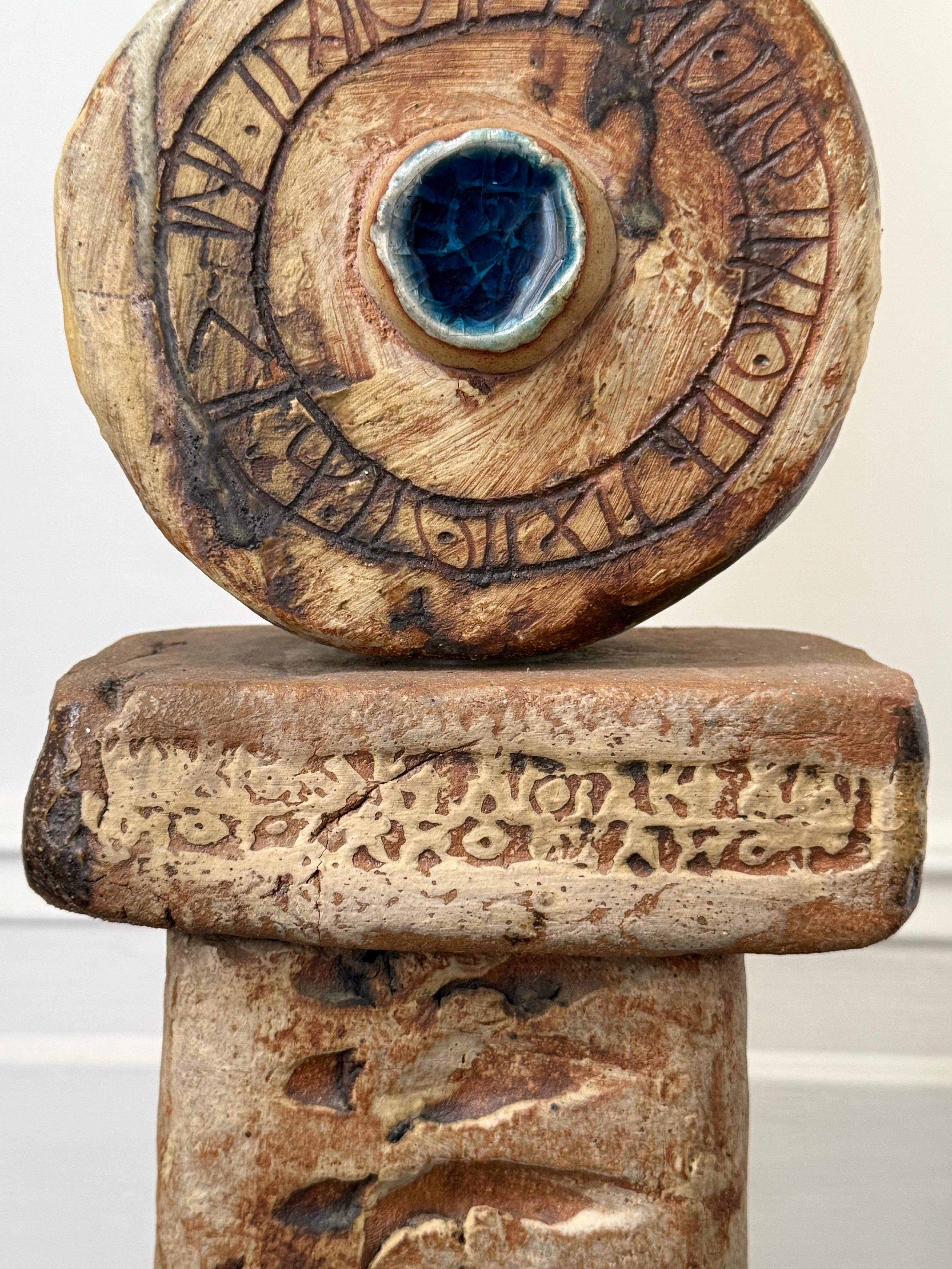 Lámpara TOTEM de cerámica de mediados de siglo Bernard Rooke Studio Tonos naturales, Inglaterra en venta 2