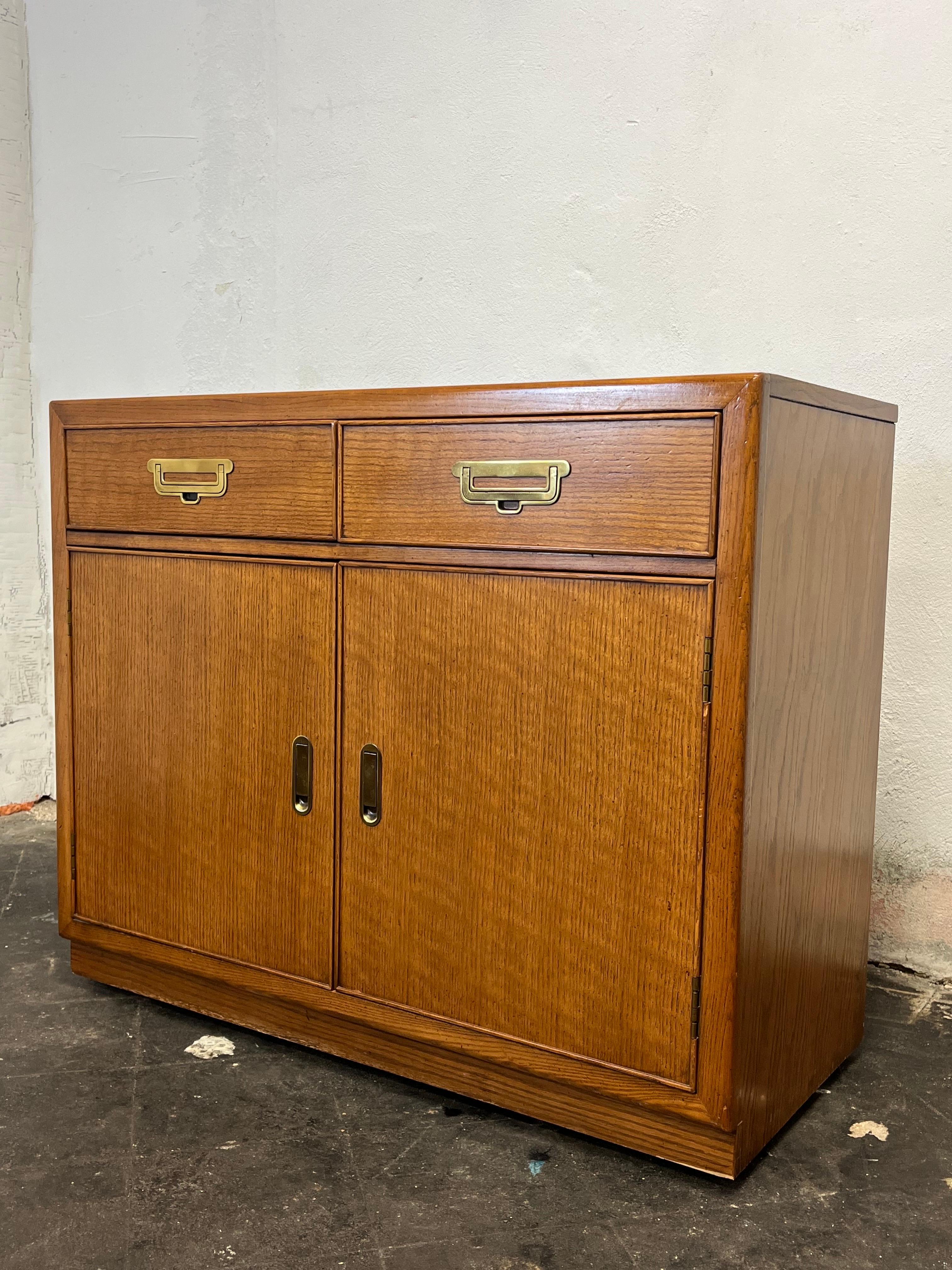 Mid Century Bernhardt Campaign Server In Good Condition In W Allenhurst, NJ