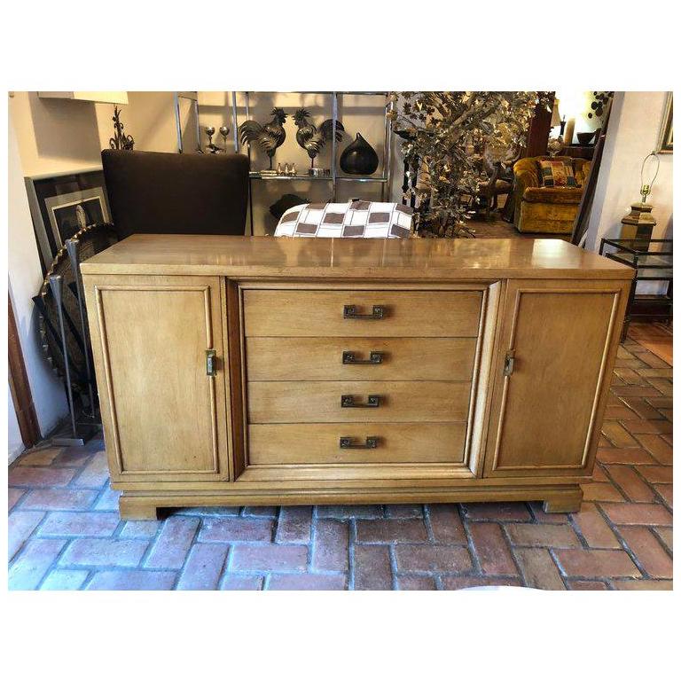 Mid Century Bernhardt Credenza or Dresser with Greek Key Handles 5