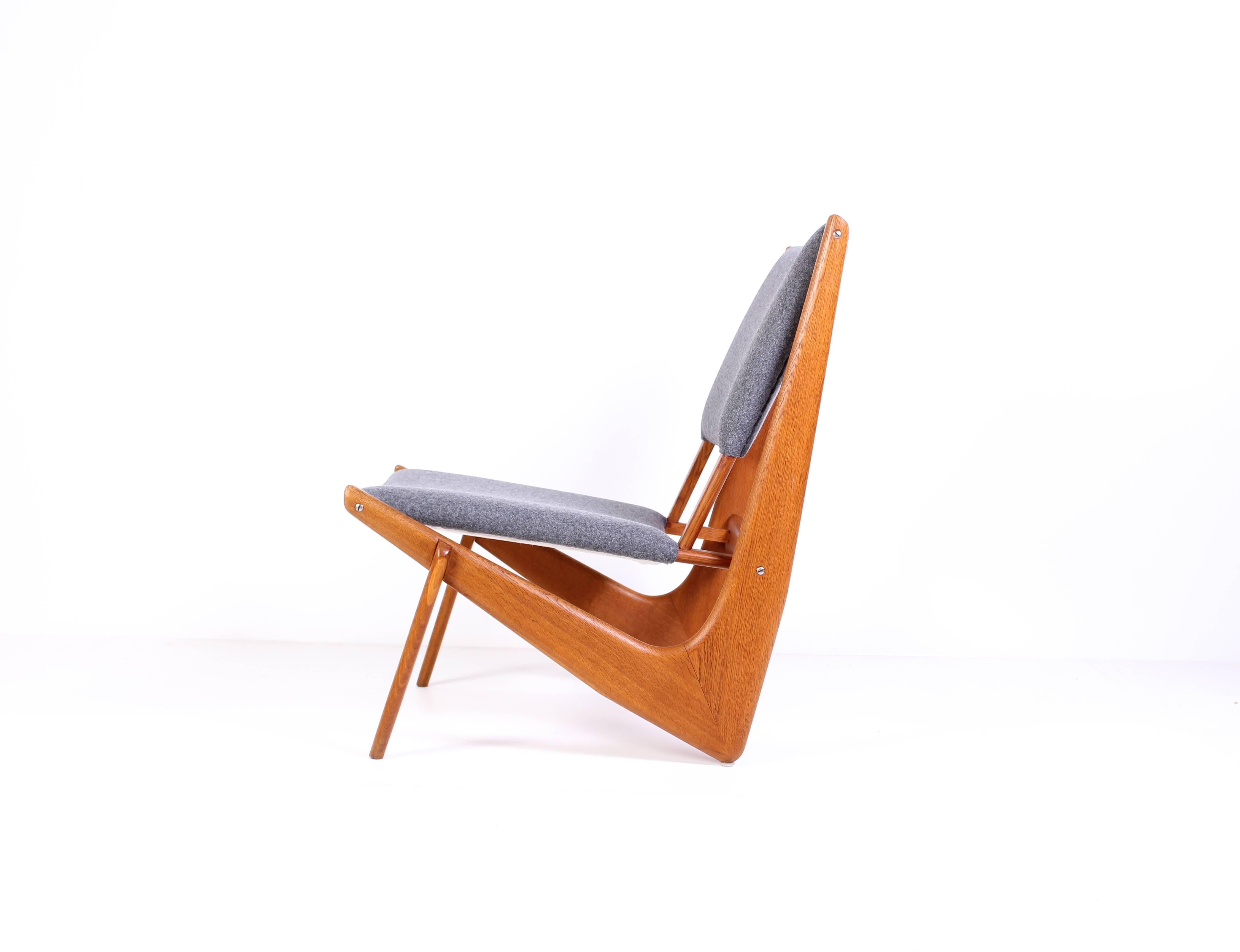 Easy Chair Modell 233 von AB Engens Fabriker, Bertil V. Behrman, Mitte des Jahrhunderts (Wolle) im Angebot