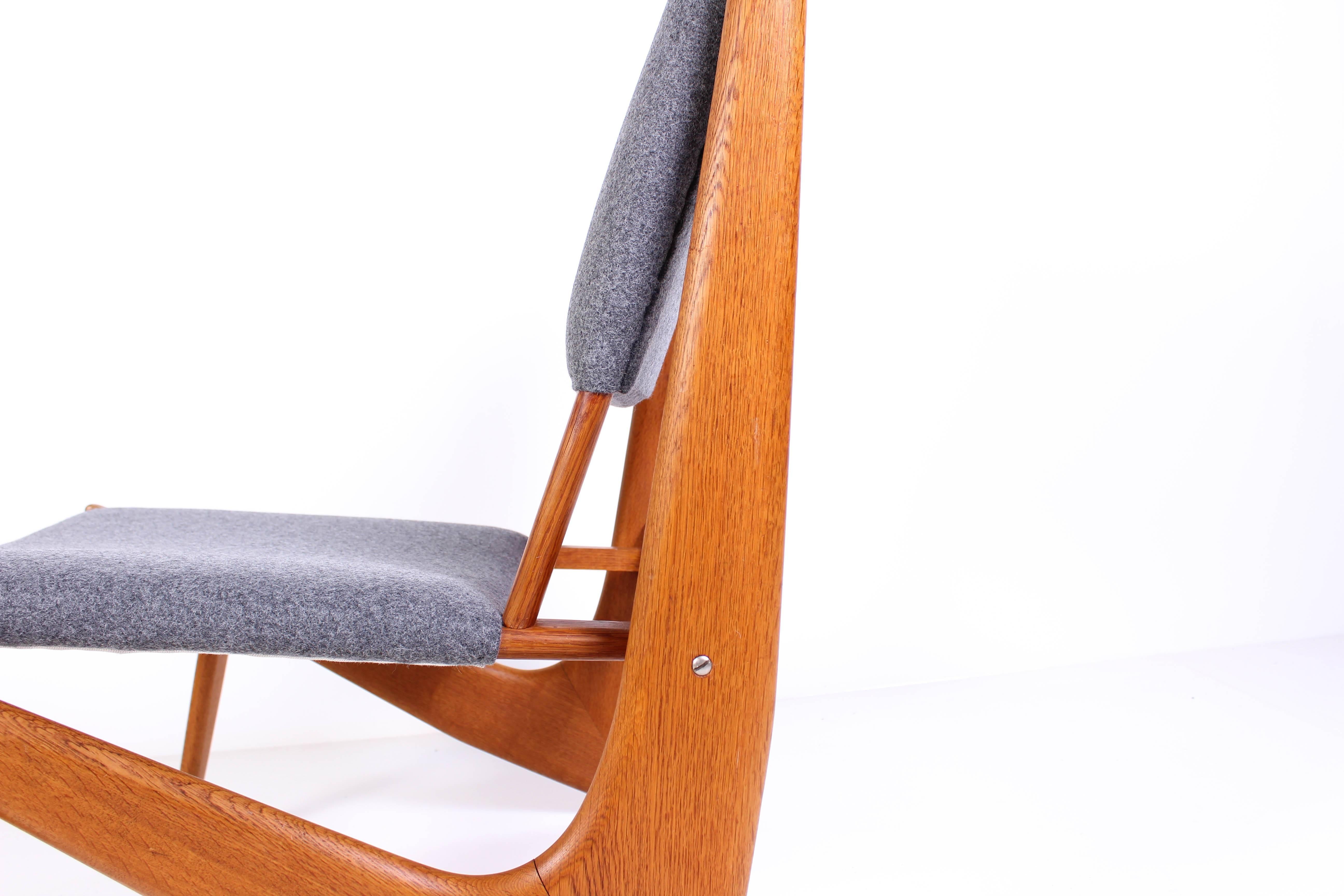 Wool Mid-Century Bertil V. Behrman Easy Chair Model 233 for AB Engens Fabriker For Sale