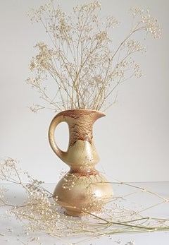 Mid-Century Ceramic Jug Vase by Roberto Rigon for Bertoncello, Signed, 1960s