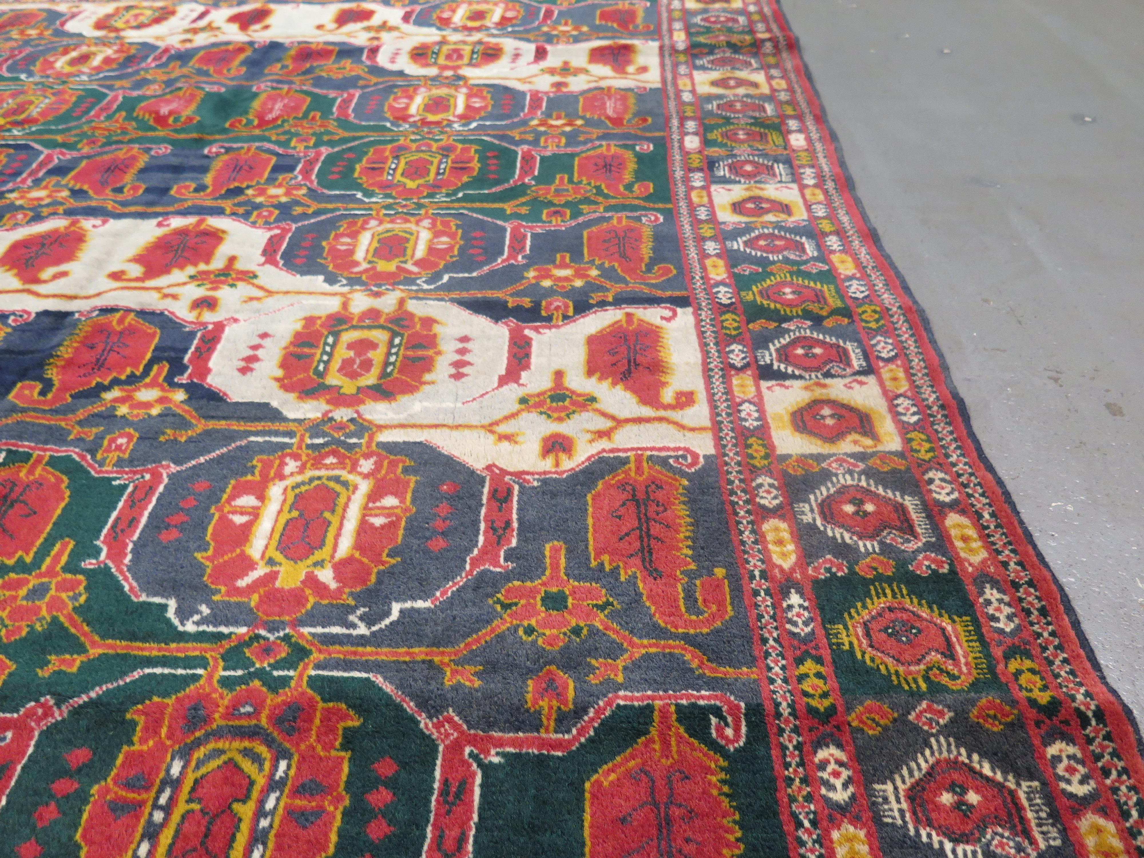 Turkmen Mid-Century Beshir Rug, Central Asia For Sale