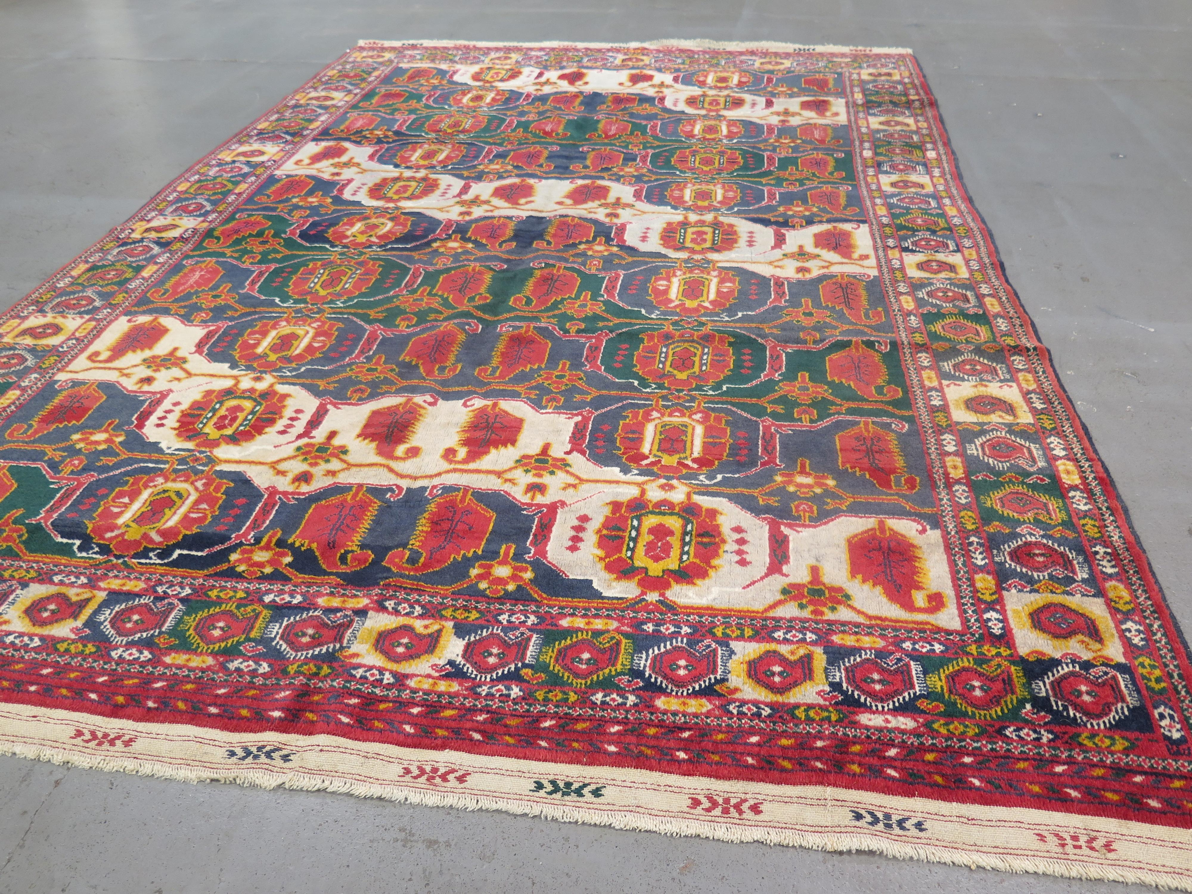 Vegetable Dyed Mid-Century Beshir Rug, Central Asia For Sale