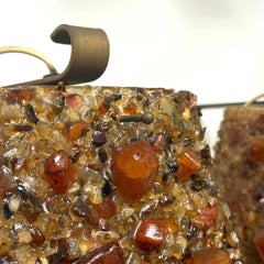 Pareja de apliques de resina y piedra a medida de mediados de siglo