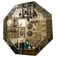 Midcentury Beveled Octagonal Mirror