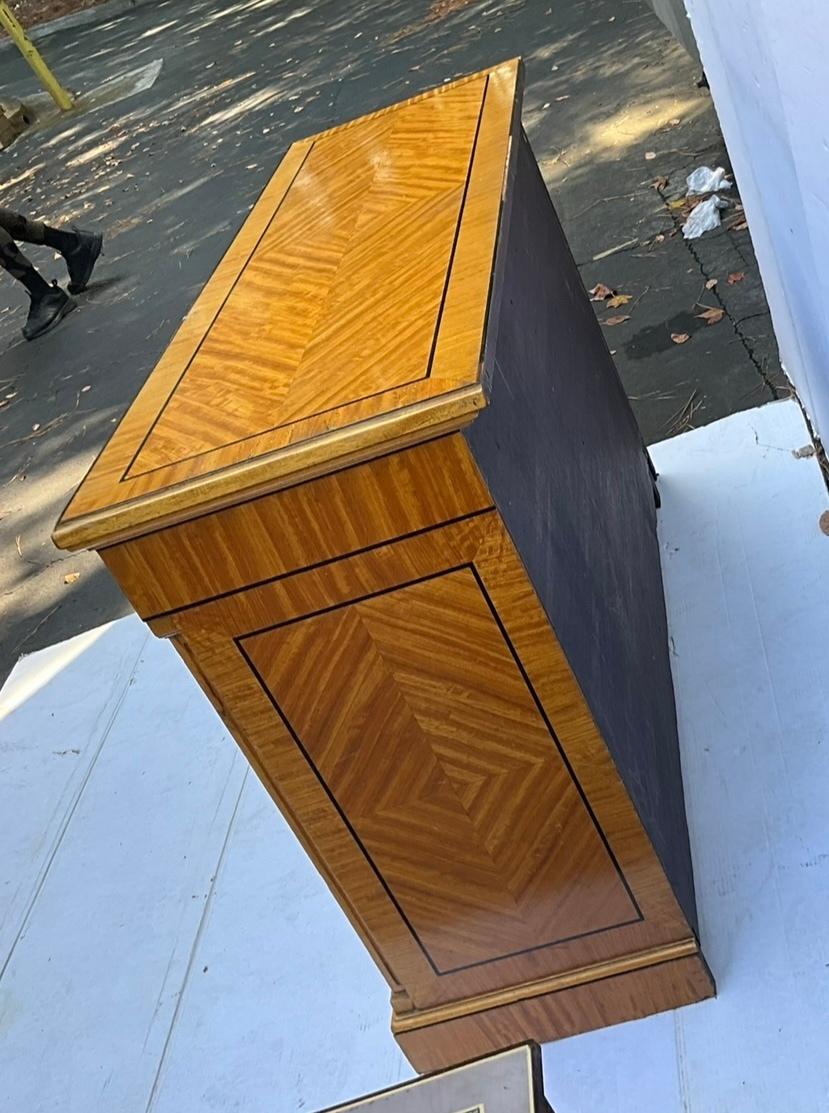 Mid-Century Biedermeier Style Satinwood & Ebony Cabinet / Credenza / Sideboard 1
